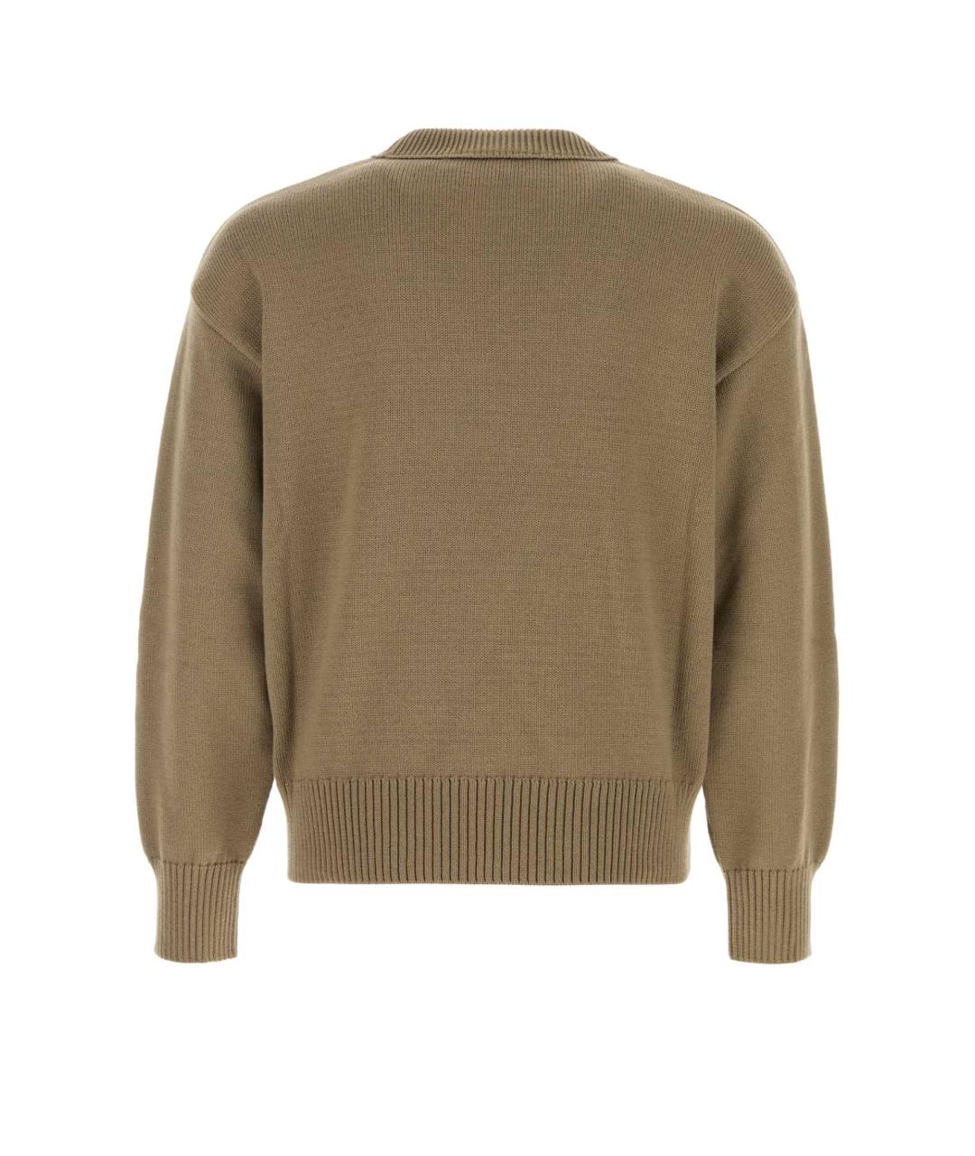 Ami Paris Коричневый шерстяной джемпер / свитер, фото 2