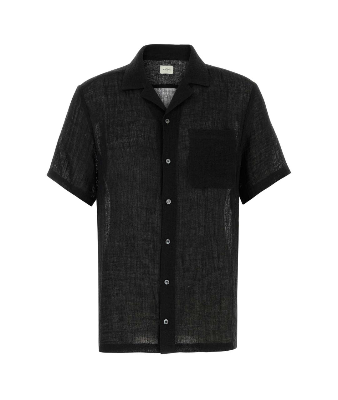 LE KASHA Черная льняная кэжуал рубашка, фото 1