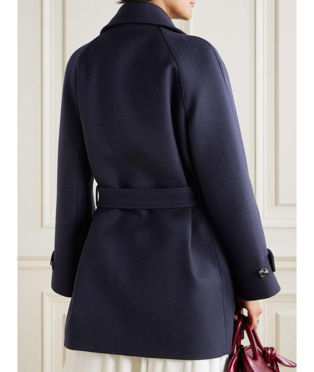 LOEWE Темно-синее шерстяное пальто, фото 8