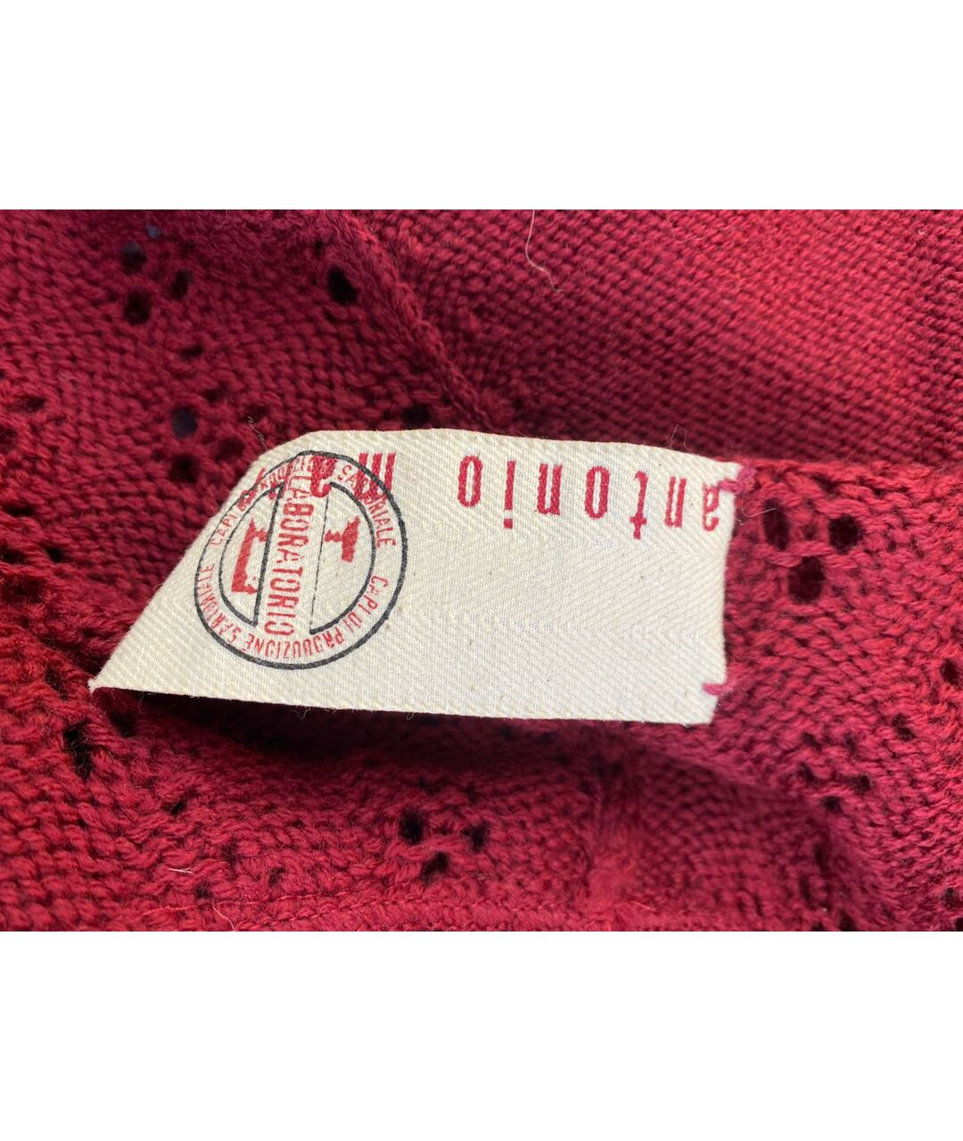 ANTONIO MARRAS Бордовый шерстяной джемпер / свитер, фото 4