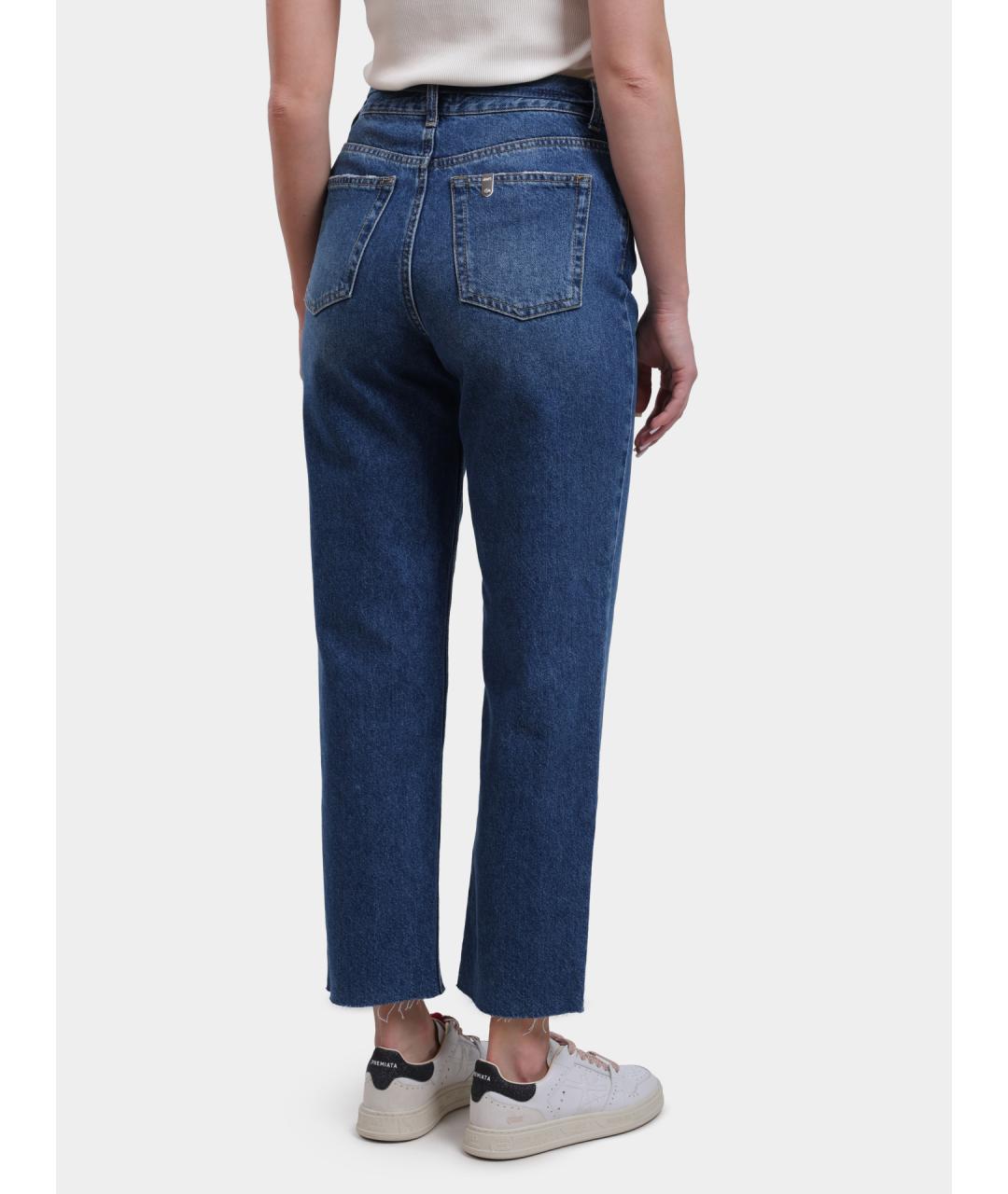 LIU JO Синие прямые джинсы, фото 4