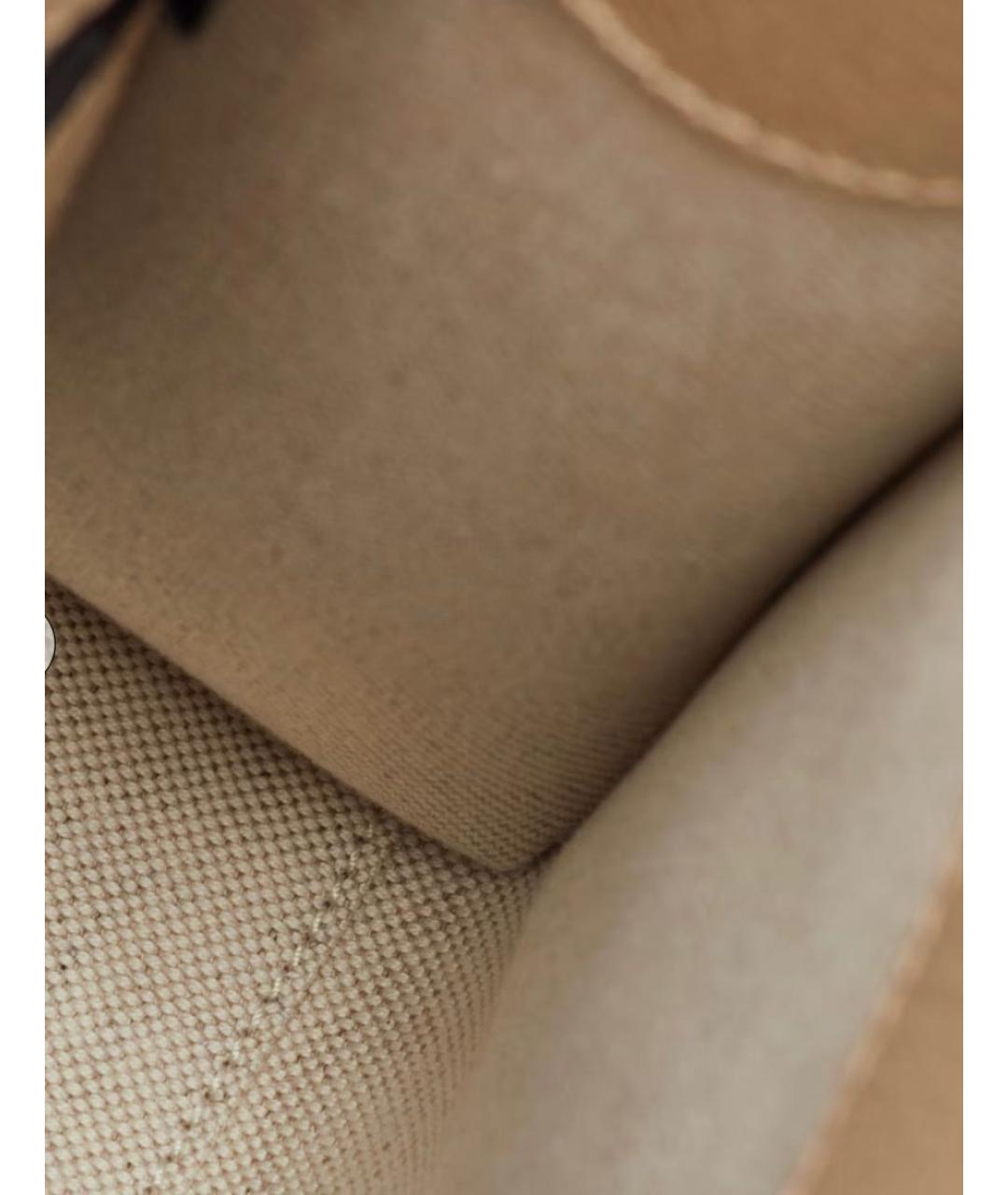 GUCCI Бежевая кожаная сумка с короткими ручками, фото 4