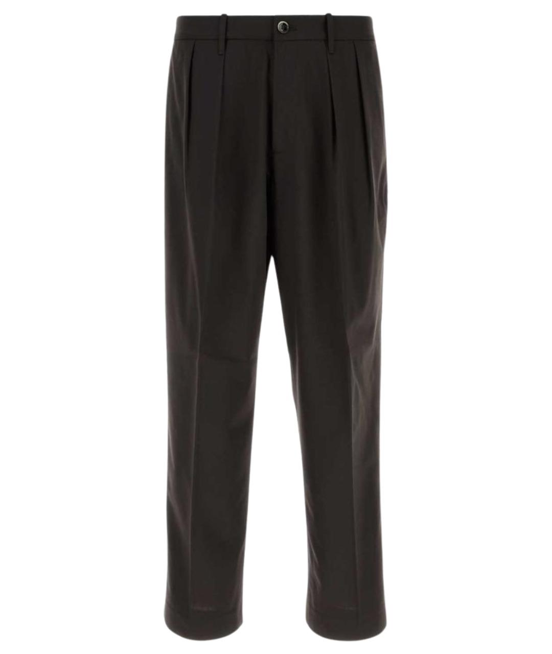 NINE IN THE MORNING Коричневые полиэстеровые повседневные брюки, фото 1