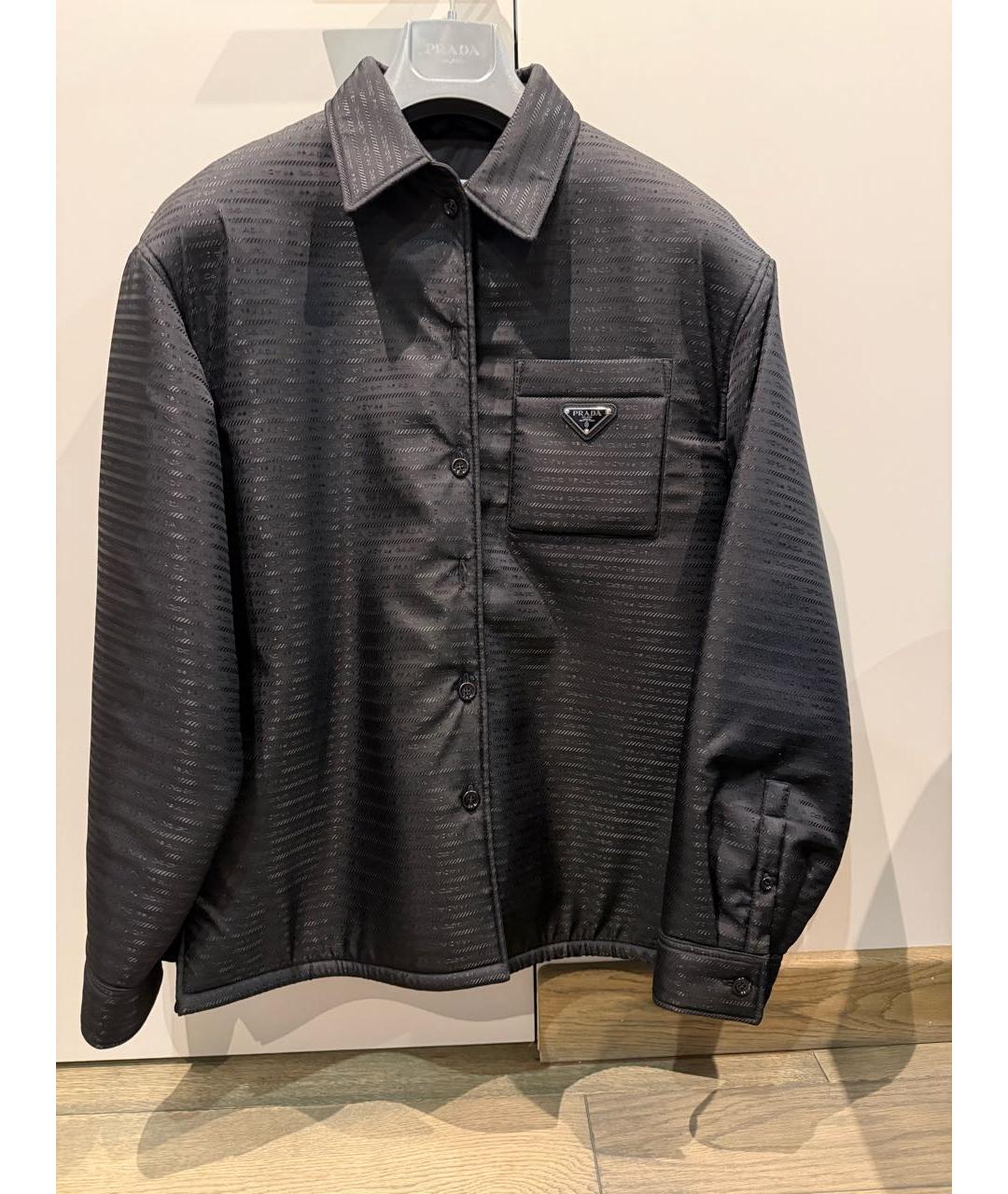 PRADA Черная полиамидовая куртка, фото 9