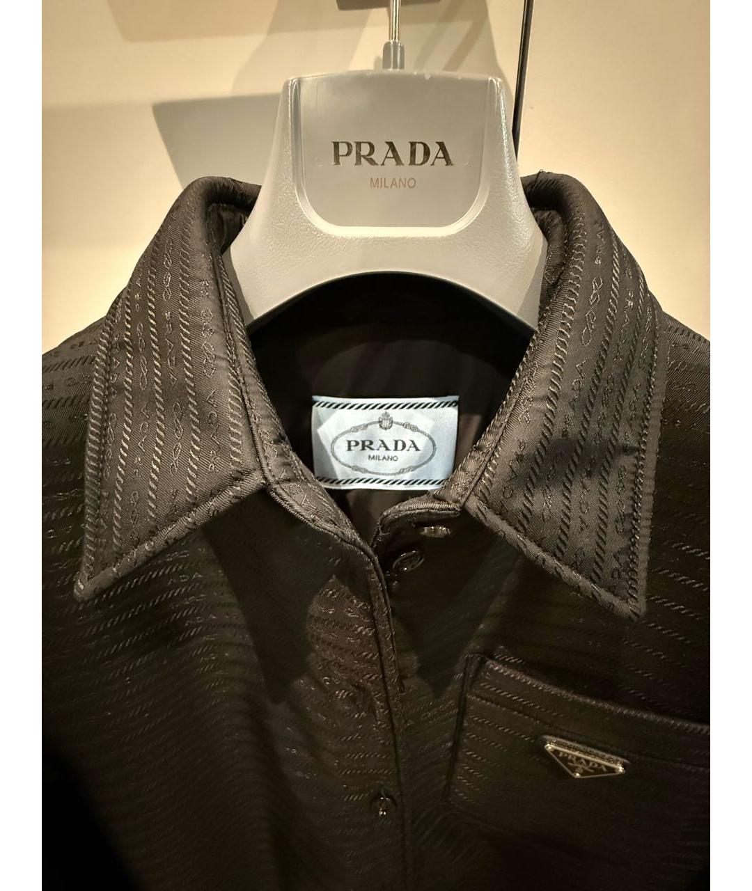 PRADA Черная полиамидовая куртка, фото 3