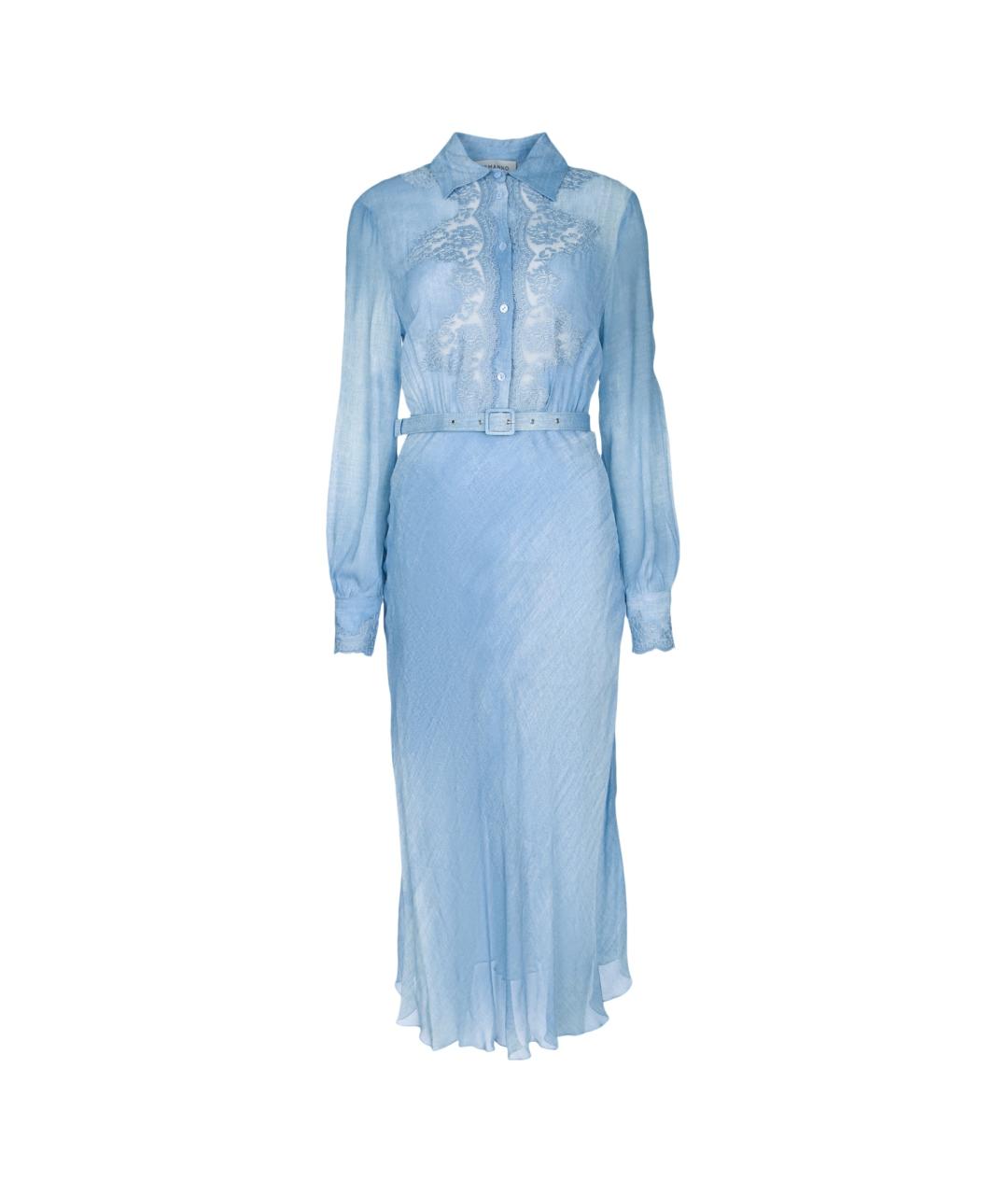 ERMANNO FIRENZE Голубое повседневное платье, фото 1