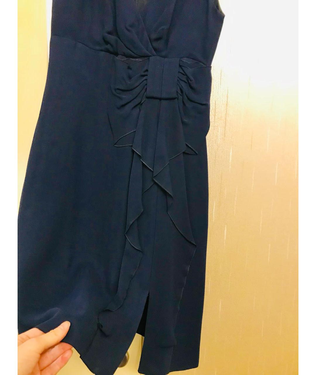 RED VALENTINO Синее вискозное коктейльное платье, фото 2