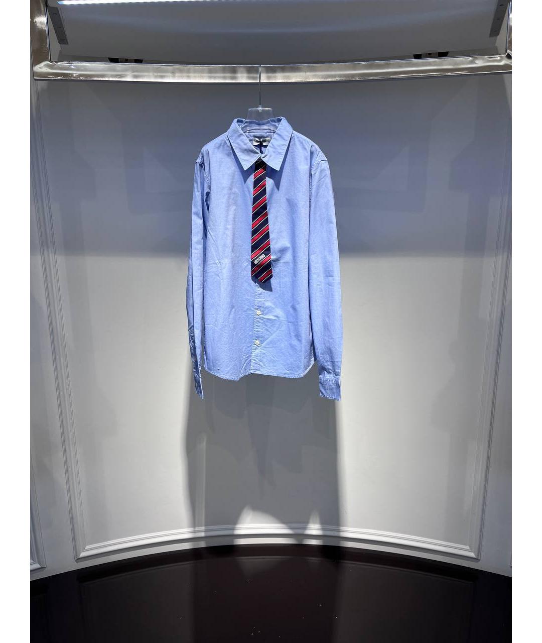 MOSCHINO Голубая хлопковая детская рубашка, фото 4
