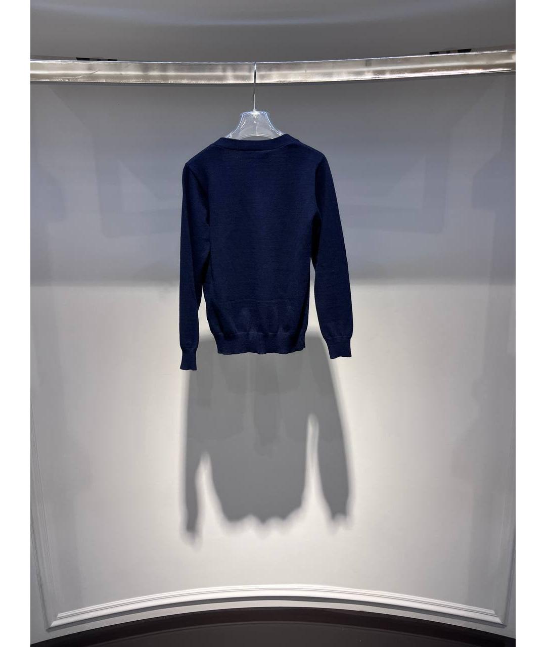 MOSCHINO Синий шерстяной жакет / жилет, фото 3