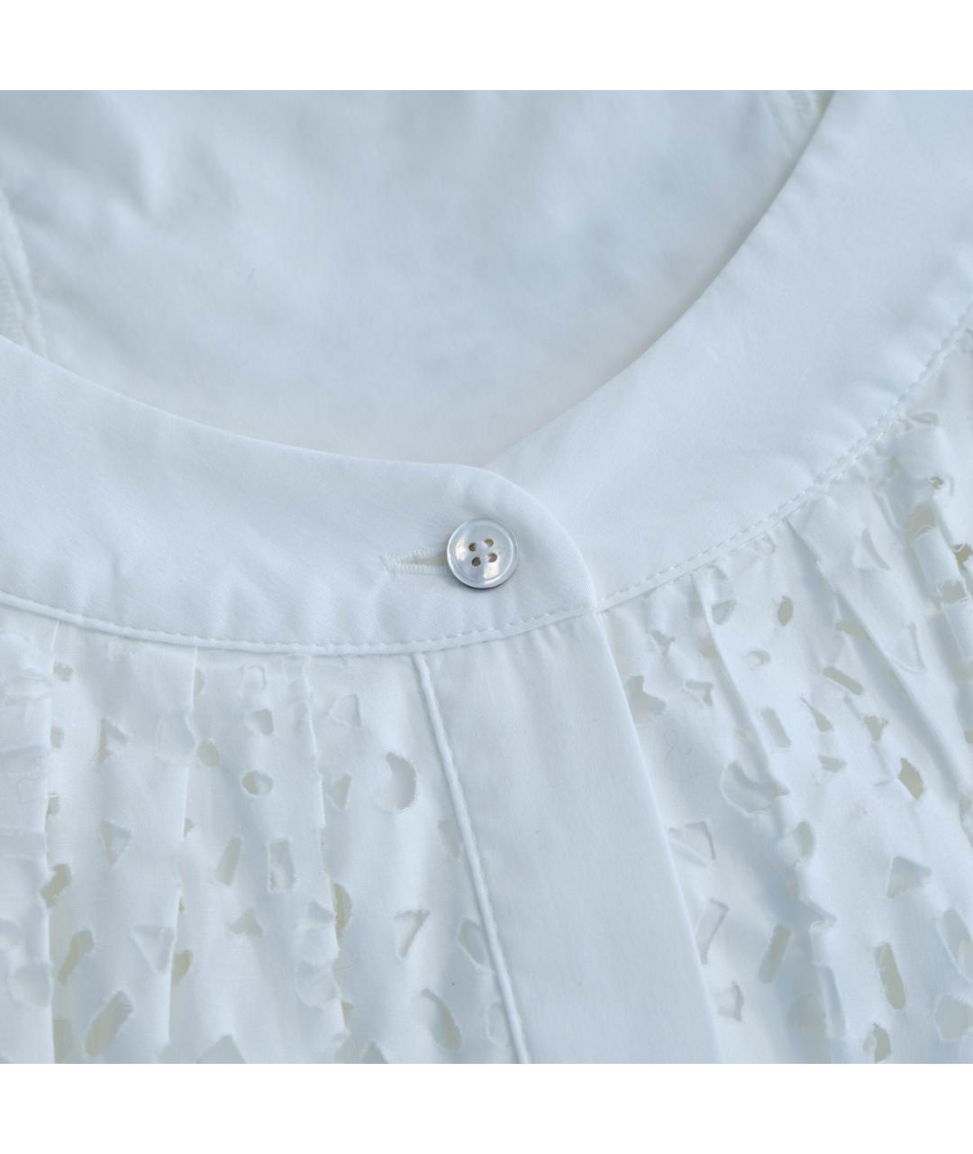 VALENTINO Белая хлопковая блузы, фото 4