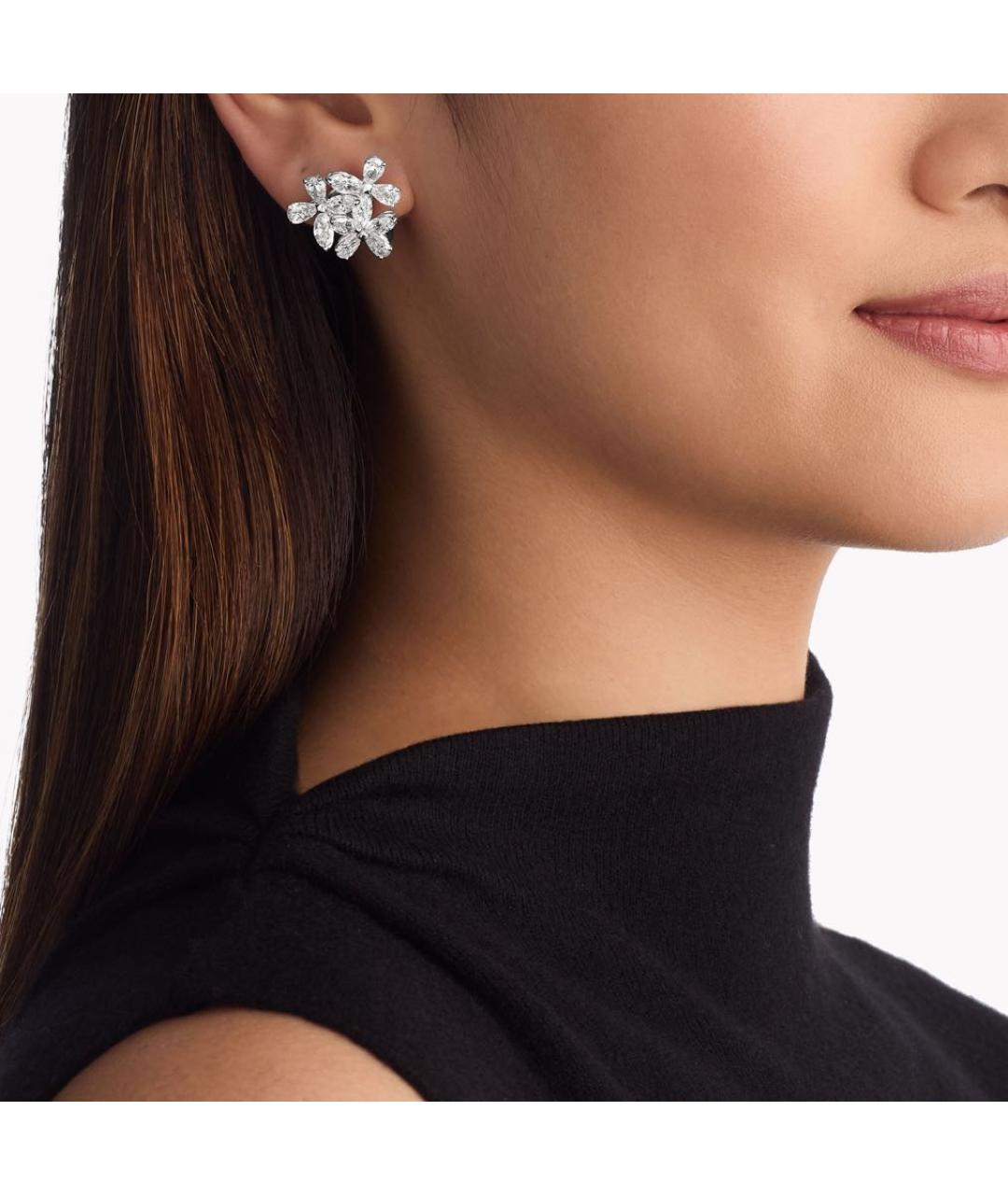 GRAFF Серебряные платиновые серьги, фото 2