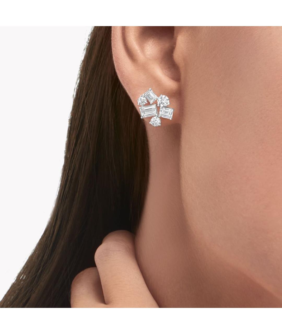 GRAFF Серебряные платиновые серьги, фото 2