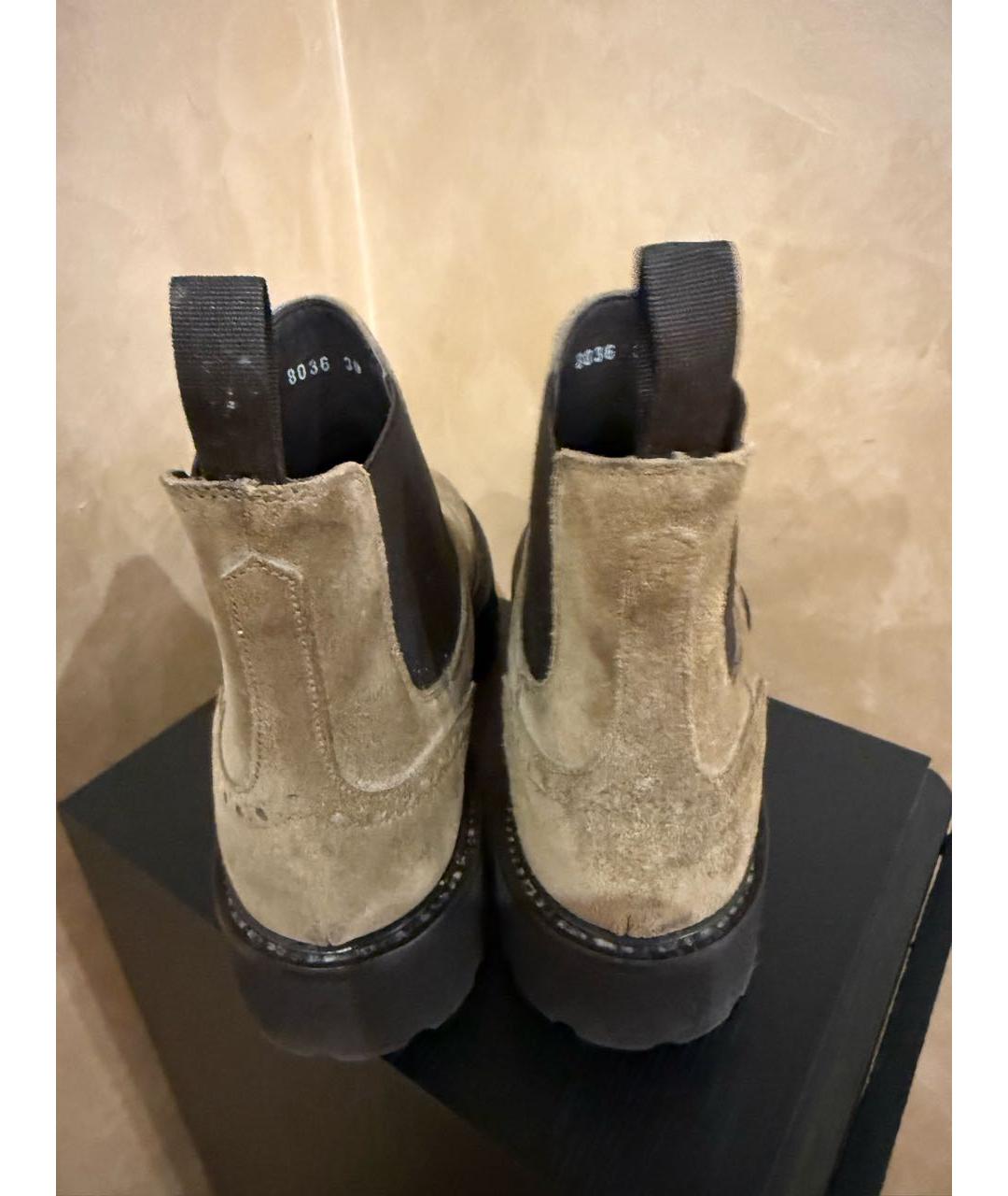 DOUCAL'S Хаки замшевые ботинки, фото 5