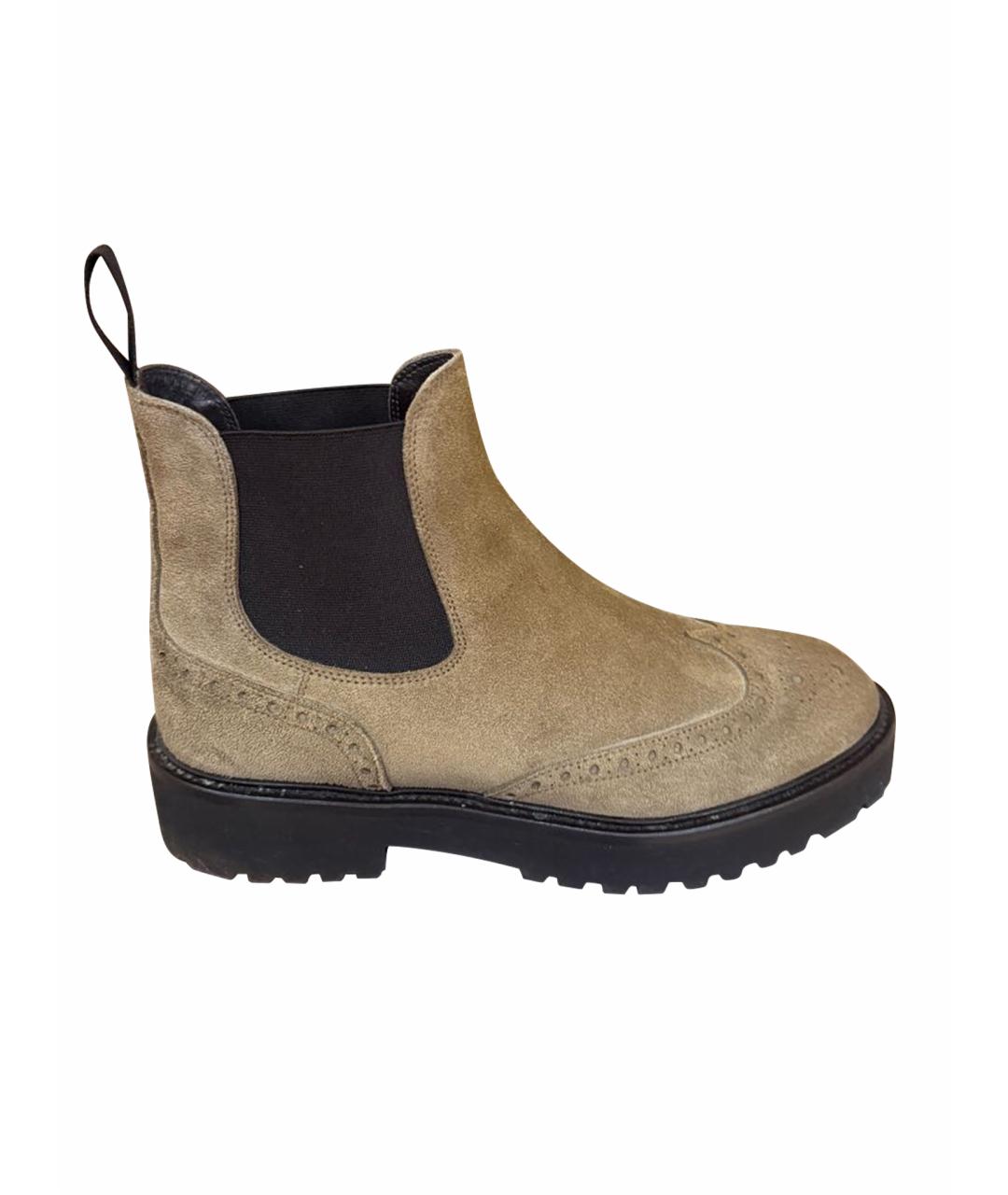 DOUCAL'S Хаки замшевые ботинки, фото 1