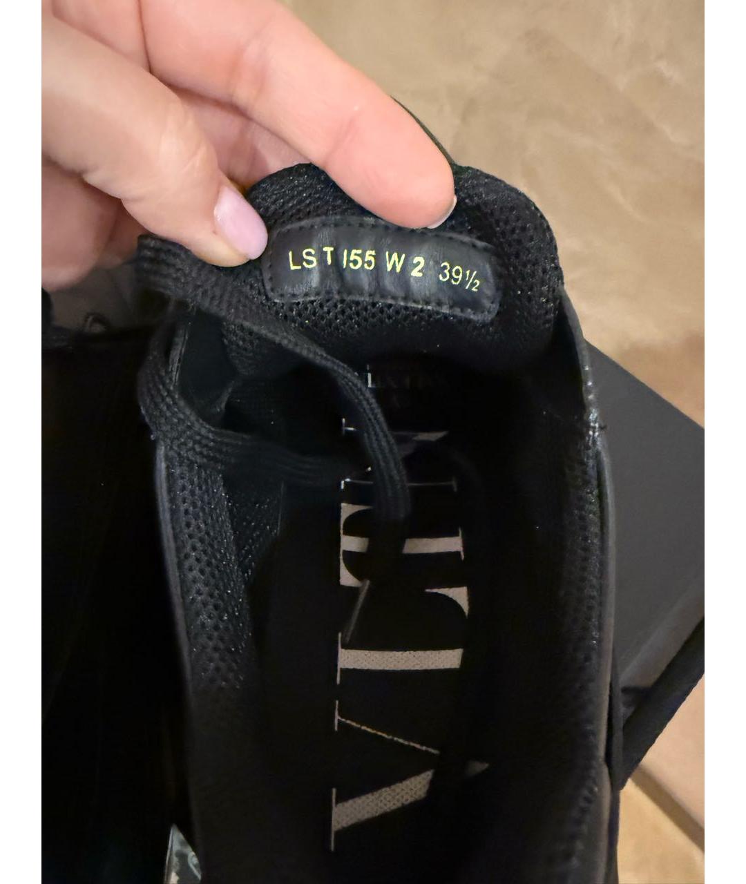 VALENTINO Черные кожаные кроссовки, фото 7