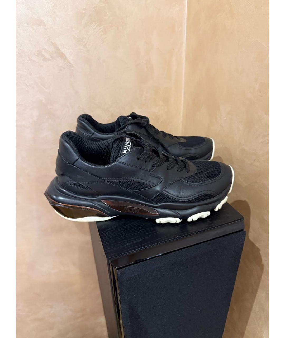 VALENTINO Черные кожаные кроссовки, фото 9
