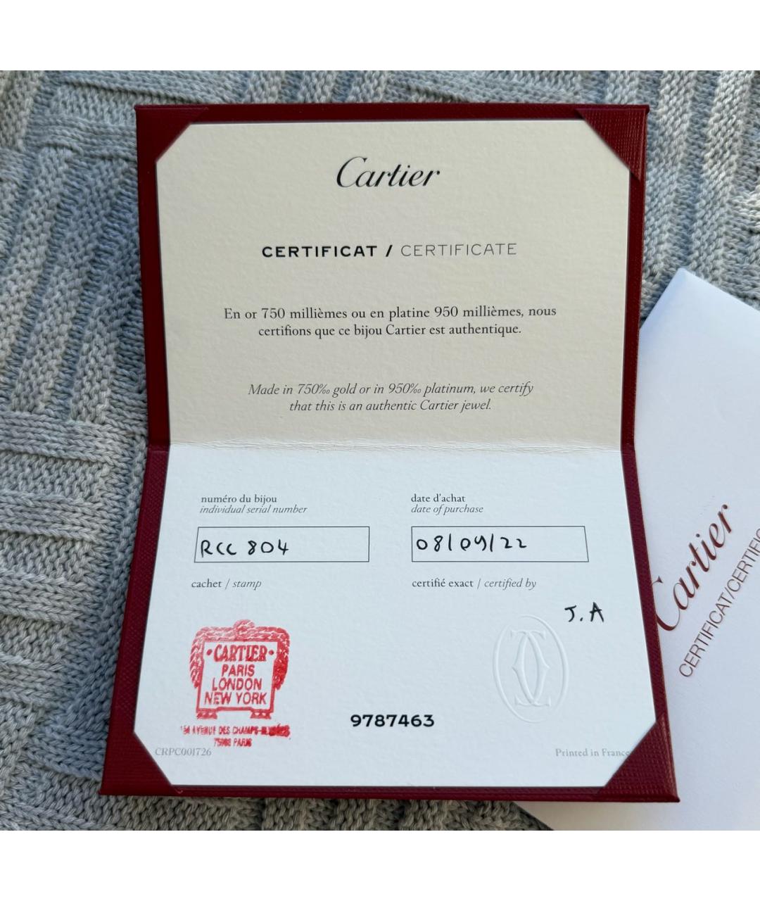 CARTIER Золотое кольцо из желтого золота, фото 4