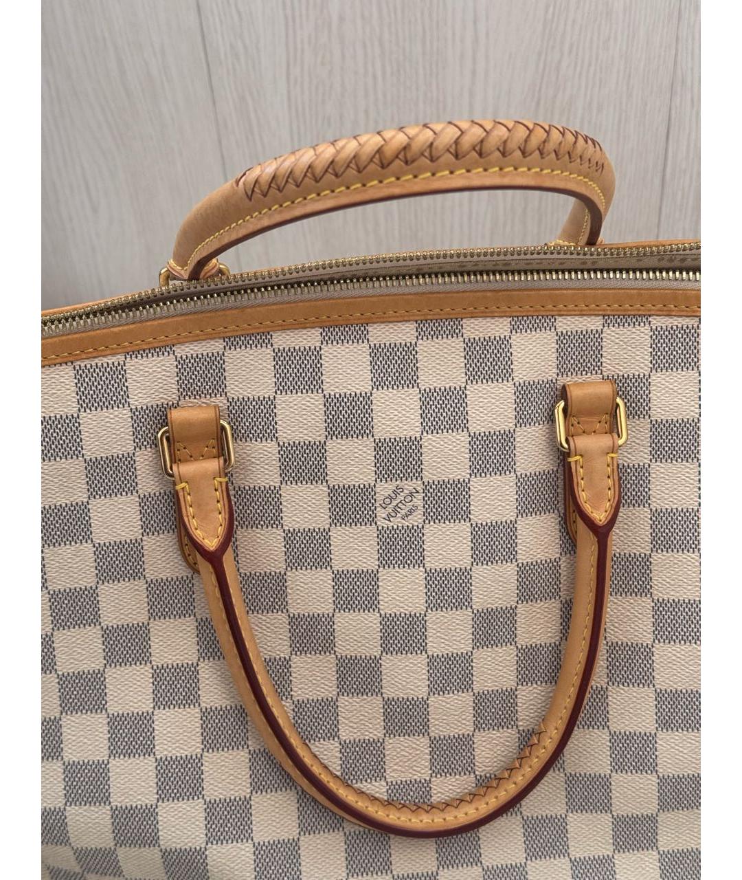 LOUIS VUITTON Бежевая сумка с короткими ручками из искусственной кожи, фото 2