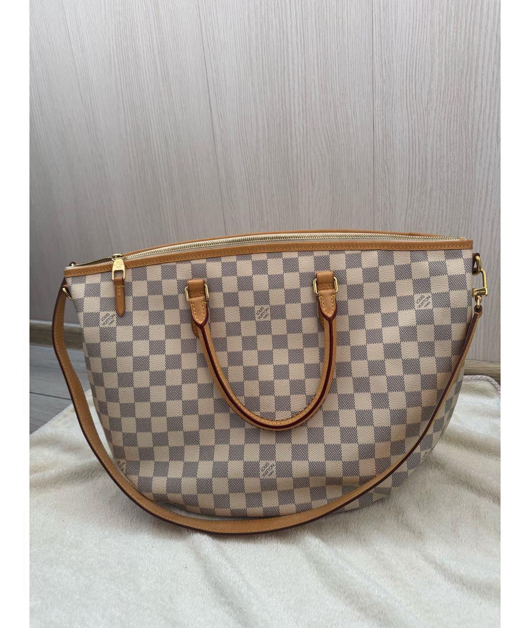 LOUIS VUITTON Бежевая сумка с короткими ручками из искусственной кожи, фото 4