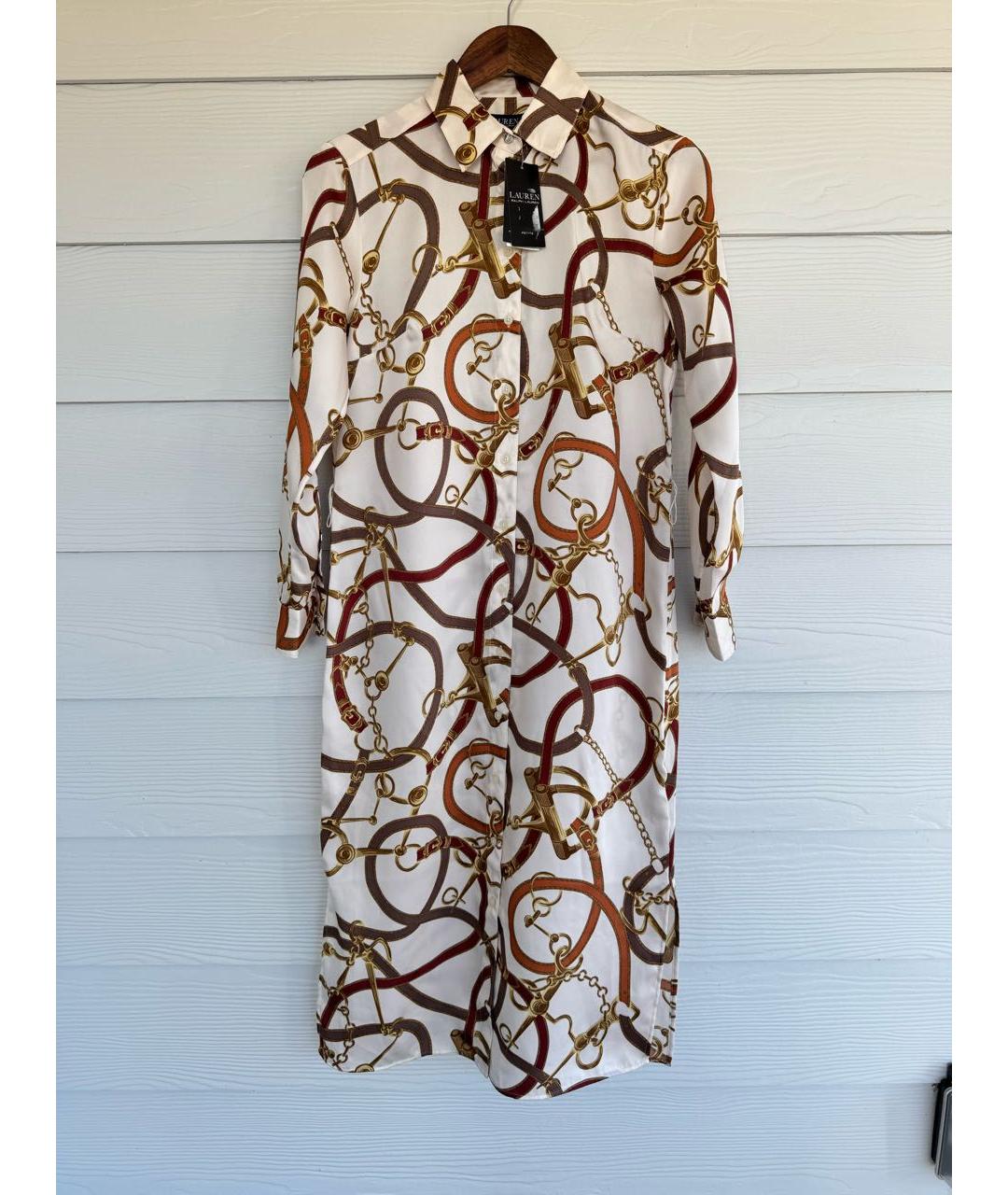 RALPH LAUREN Мульти полиэстеровое повседневное платье, фото 9