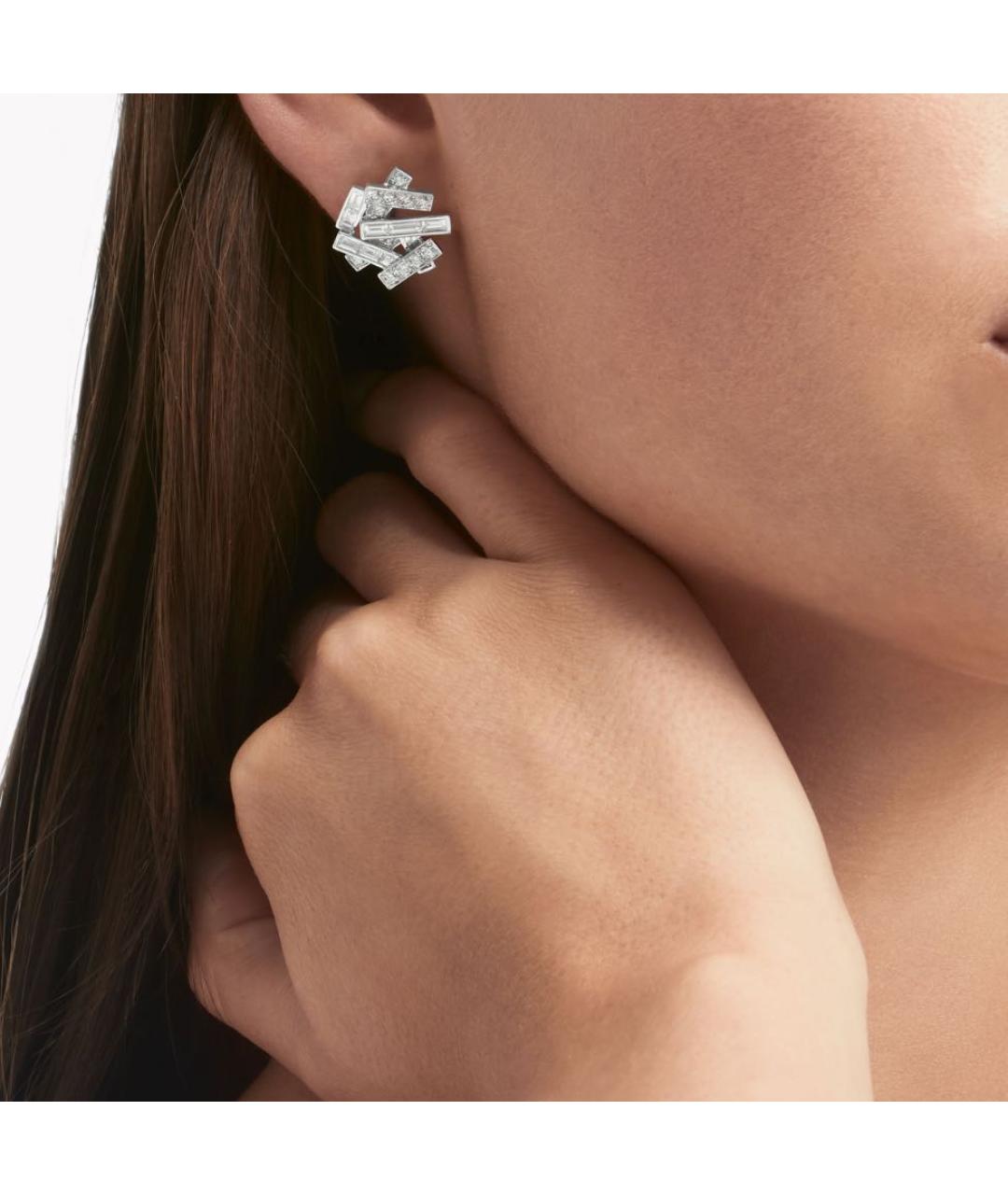 GRAFF Серебряные платиновые серьги, фото 2