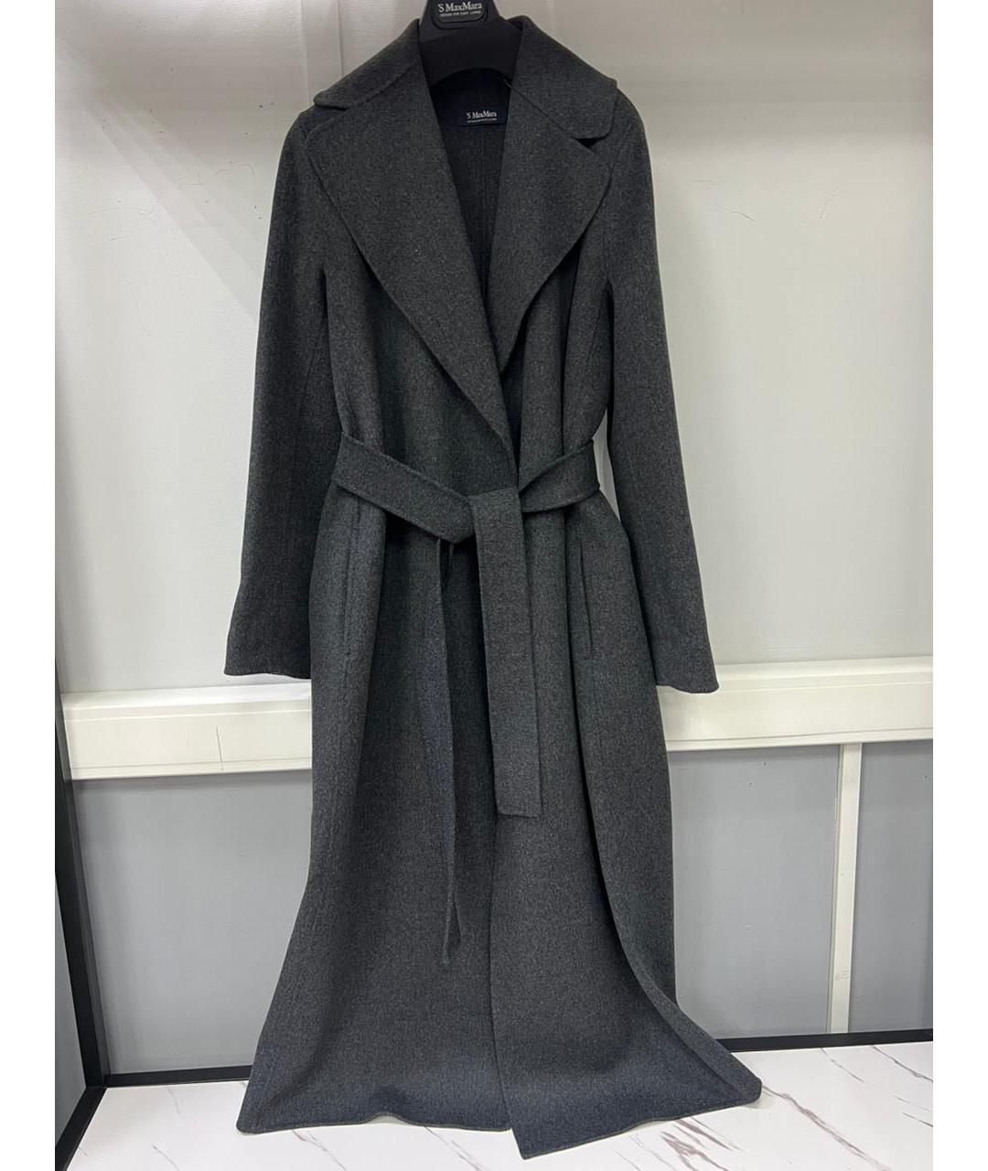 'S MAX MARA Серое шерстяное пальто, фото 2