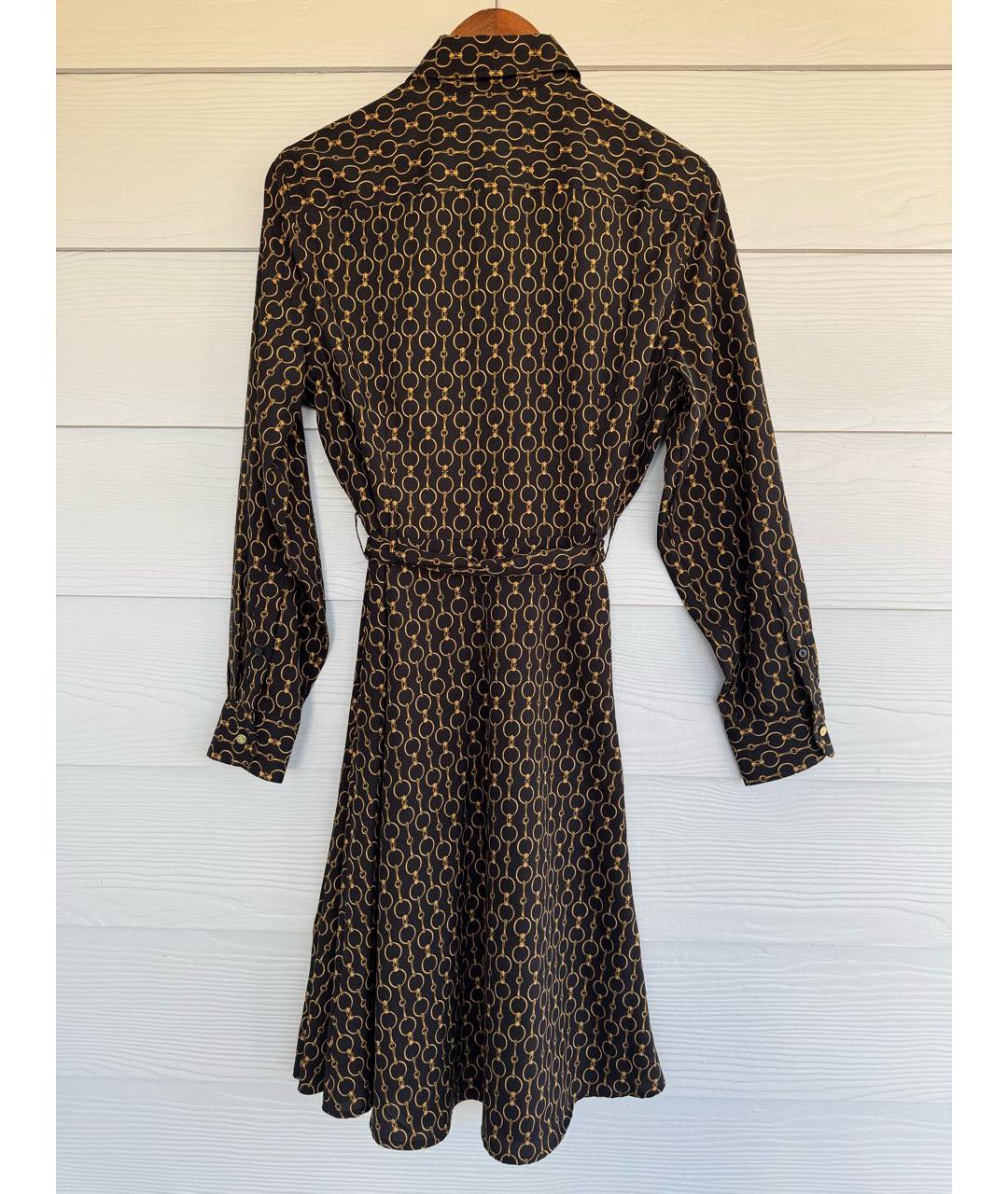 RALPH LAUREN Черное полиэстеровое повседневное платье, фото 8