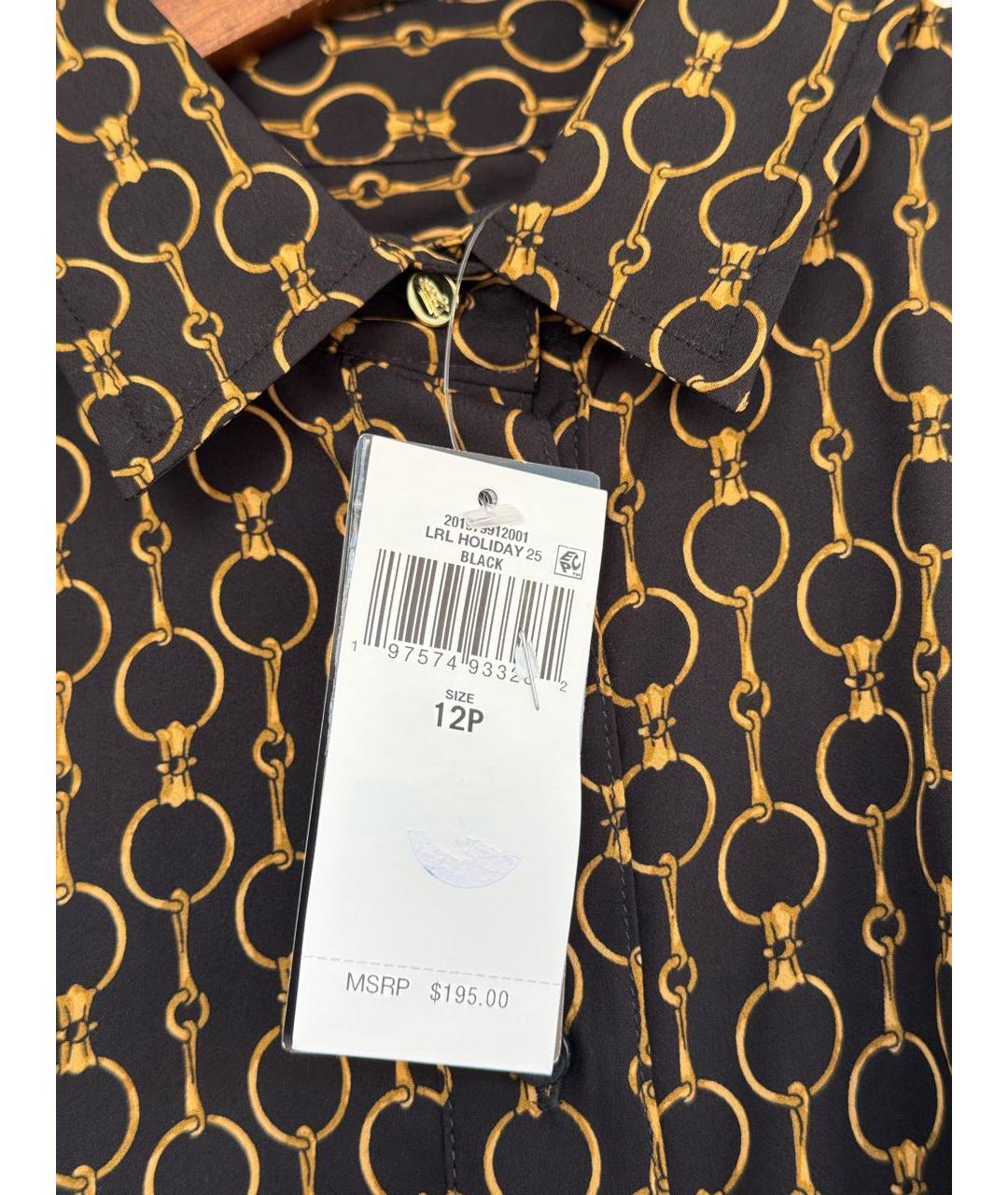 RALPH LAUREN Черное полиэстеровое повседневное платье, фото 5