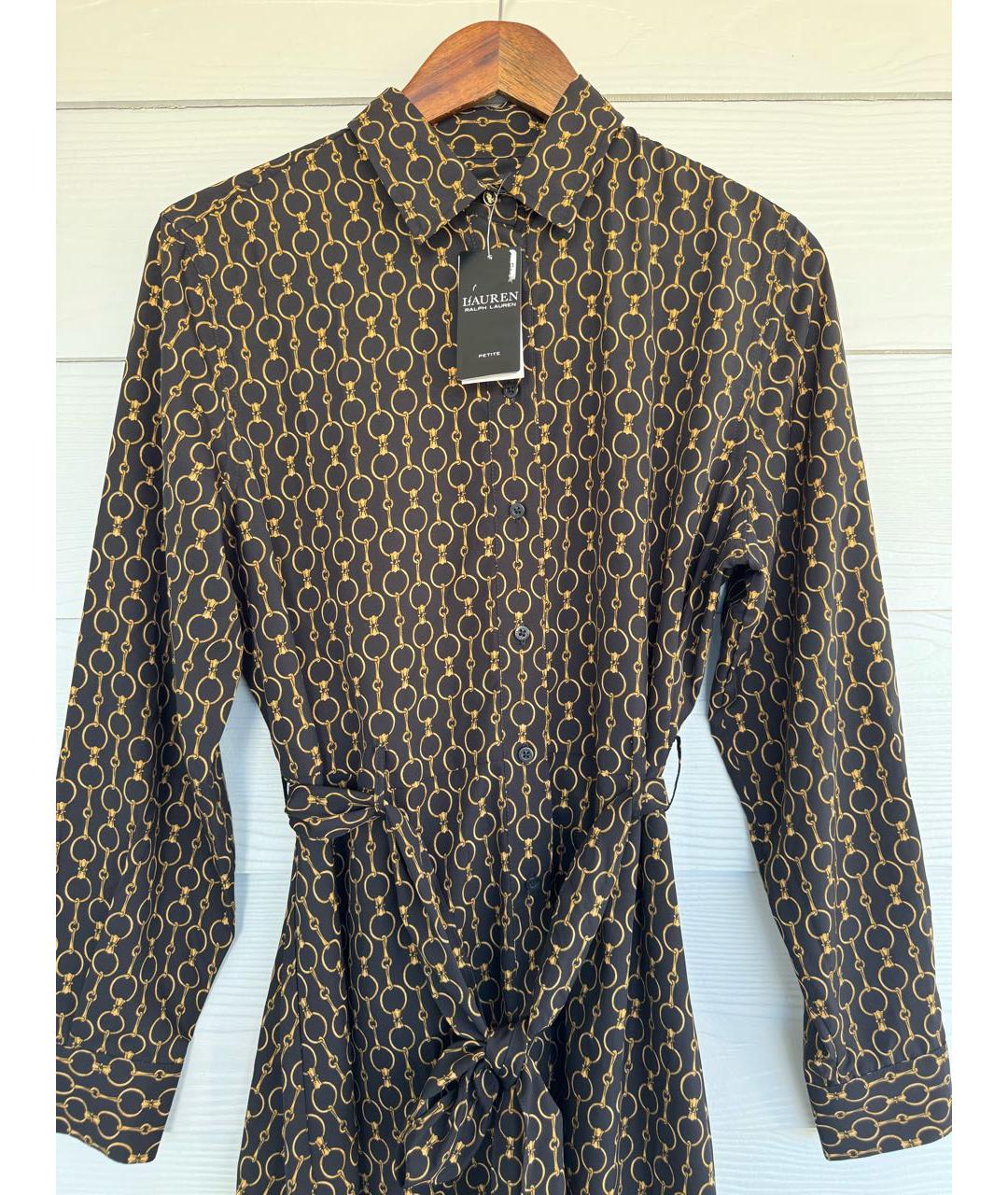 RALPH LAUREN Черное полиэстеровое повседневное платье, фото 2