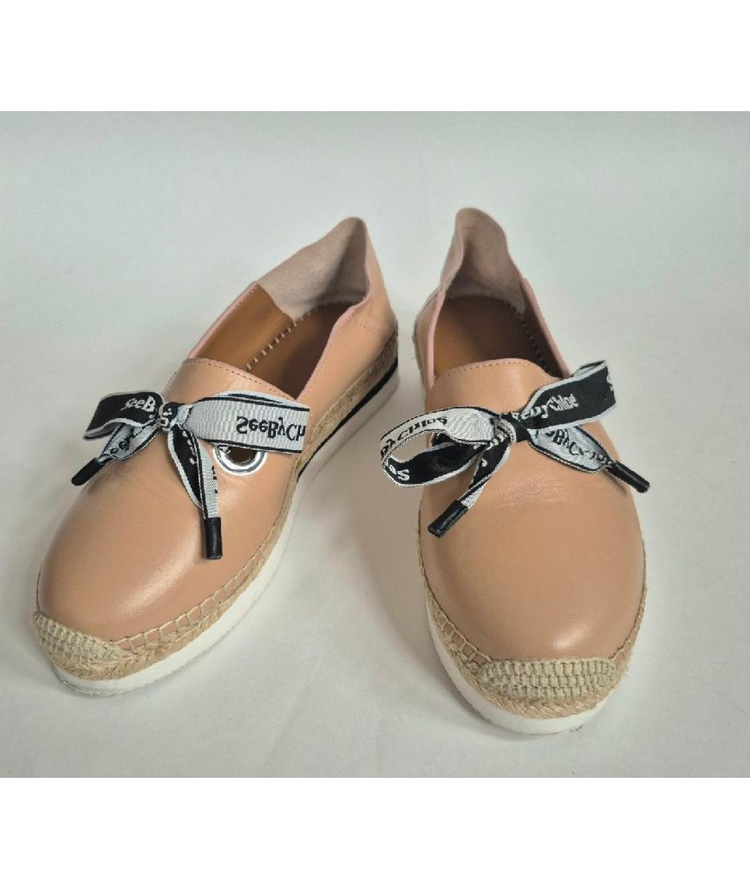 SEE BY CHLOE Бежевые кожаные эспадрильи, фото 4