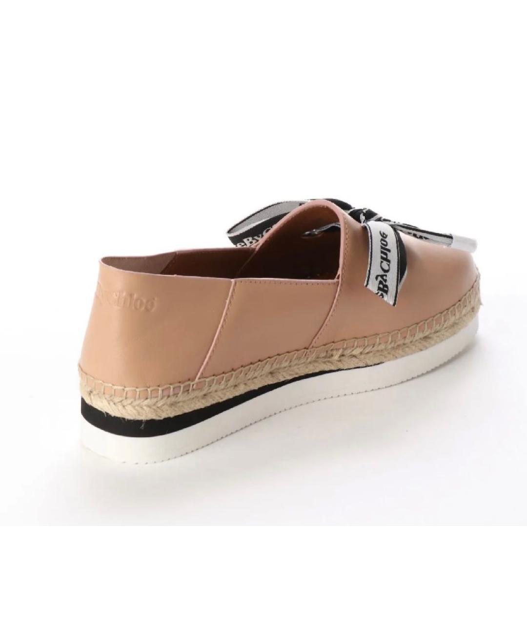 SEE BY CHLOE Бежевые кожаные эспадрильи, фото 2