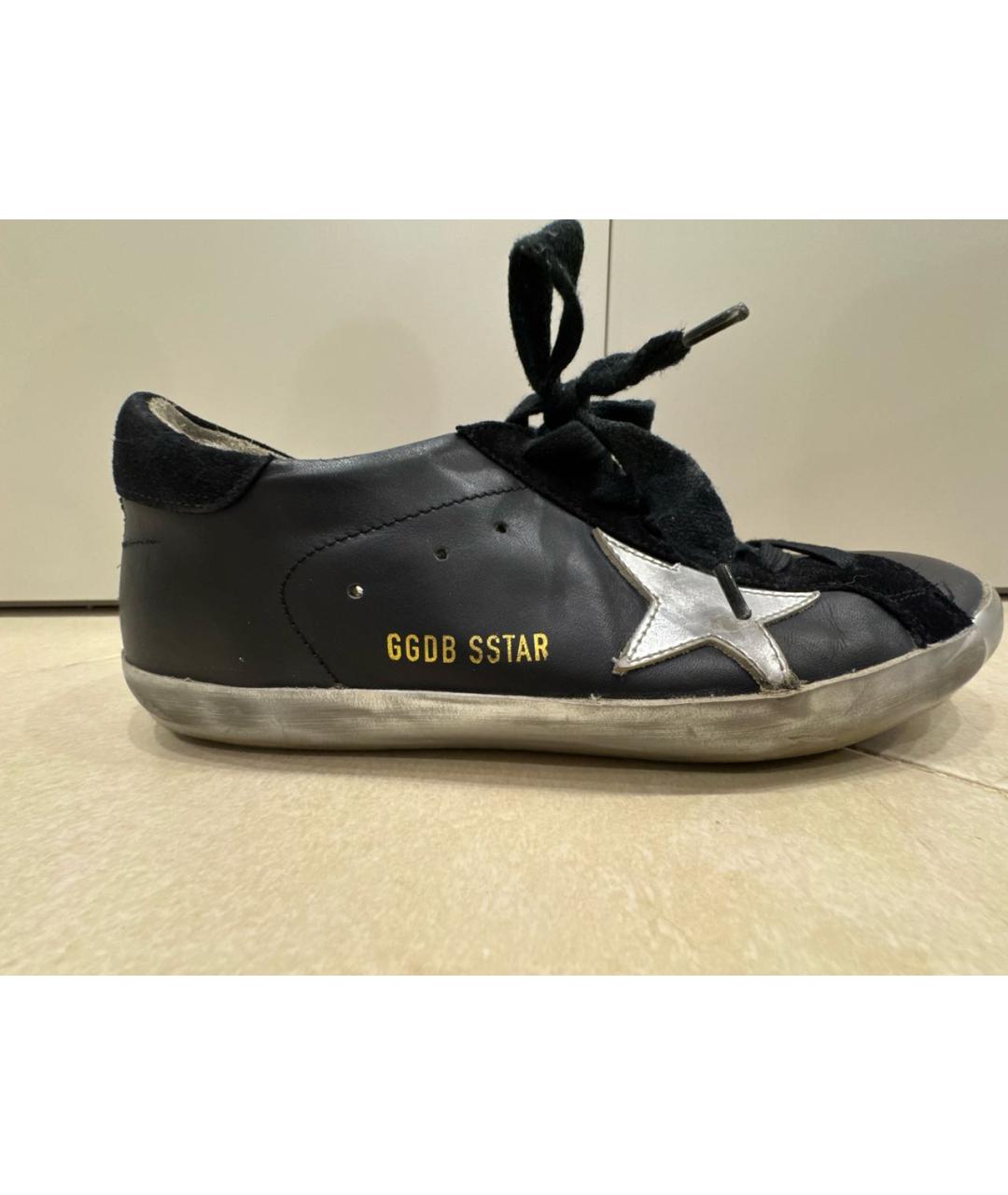 GOLDEN GOOSE DELUXE BRAND Черные кожаные кеды, фото 5