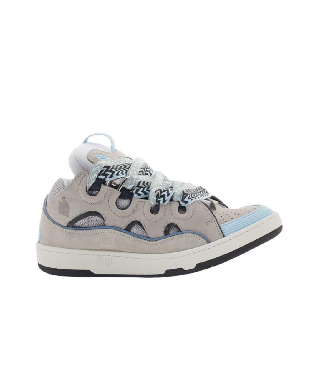 LANVIN Голубые высокие кроссовки / кеды, фото 7