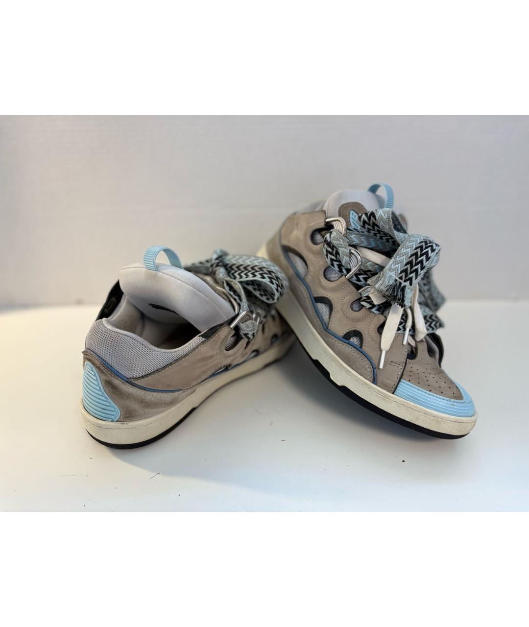 LANVIN Голубые высокие кроссовки / кеды, фото 6