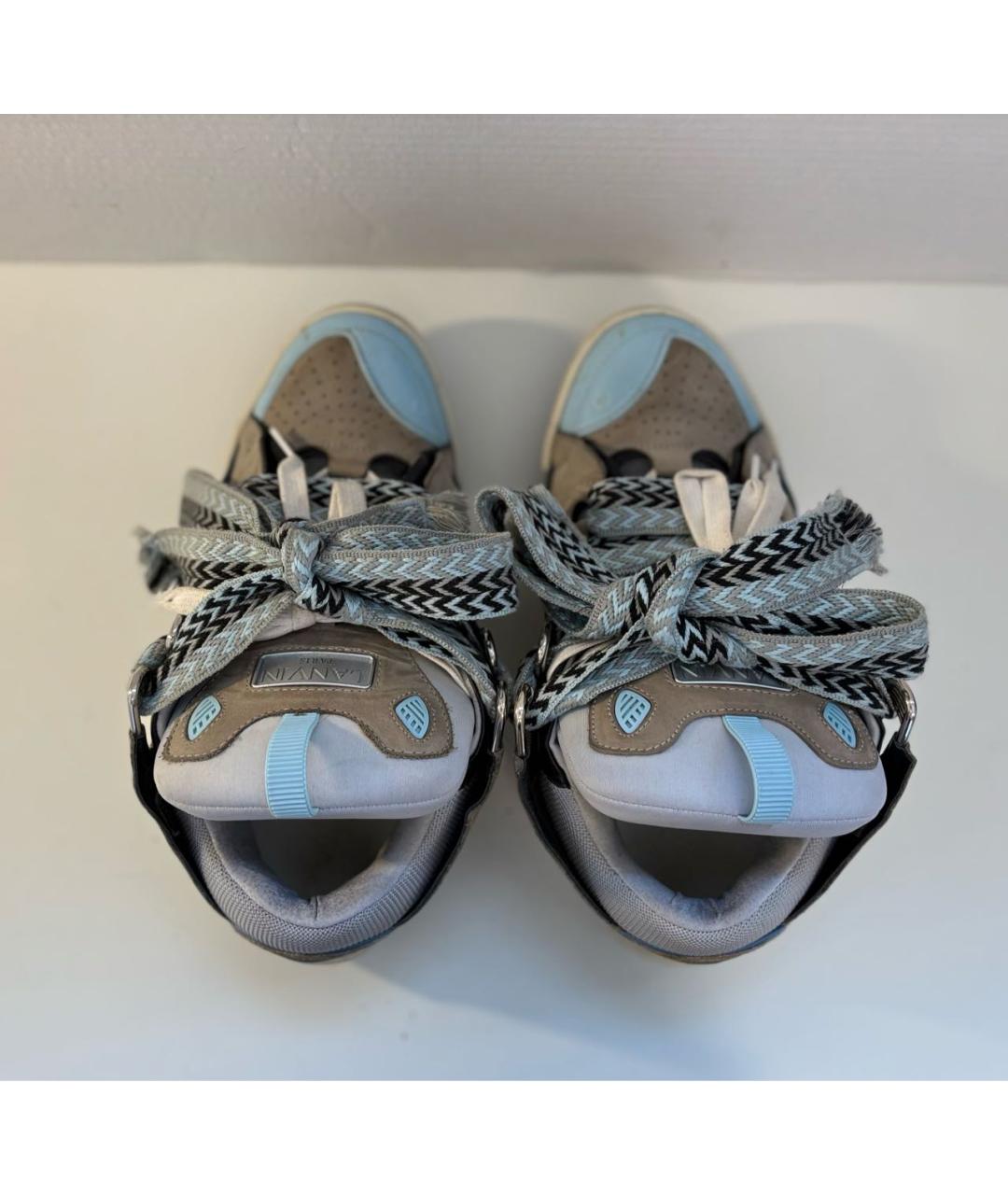 LANVIN Голубые высокие кроссовки / кеды, фото 3