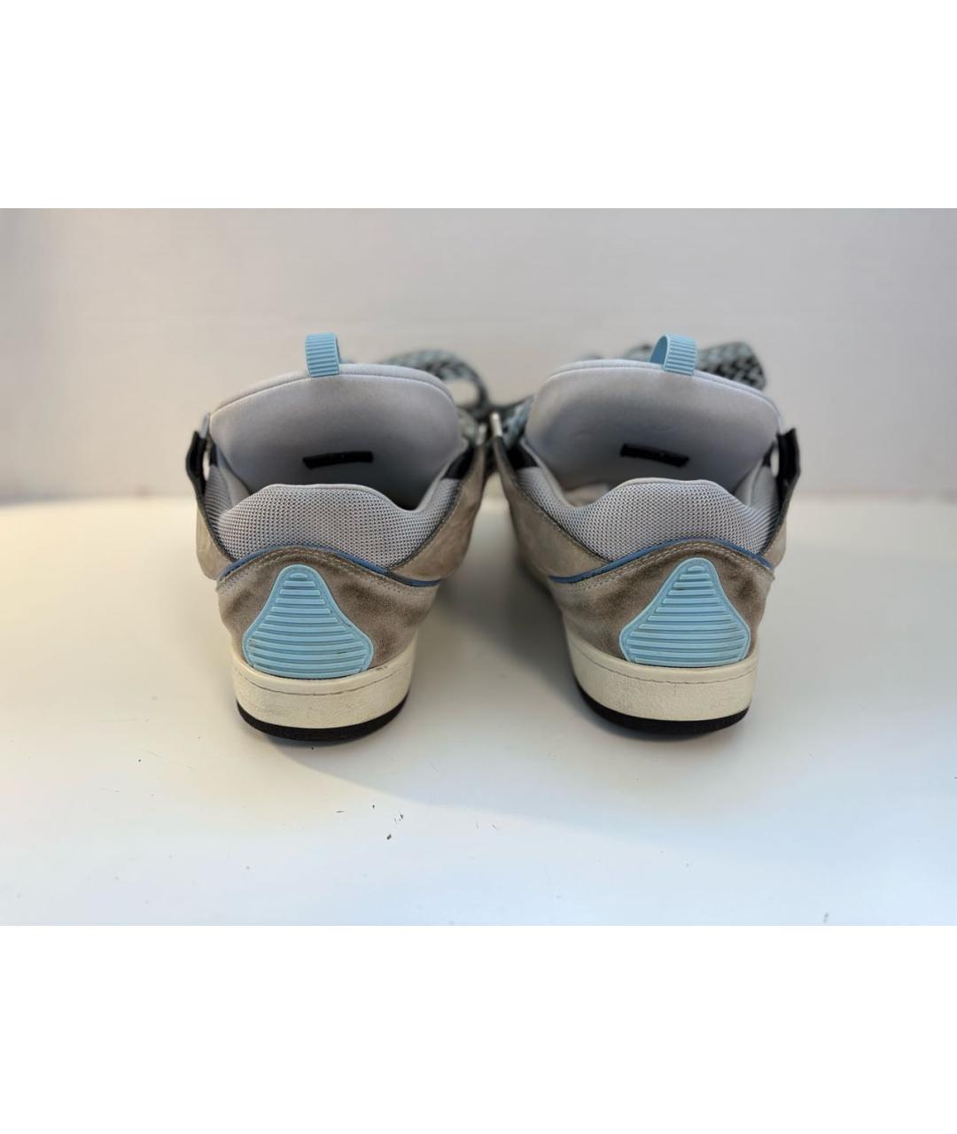 LANVIN Голубые высокие кроссовки / кеды, фото 4