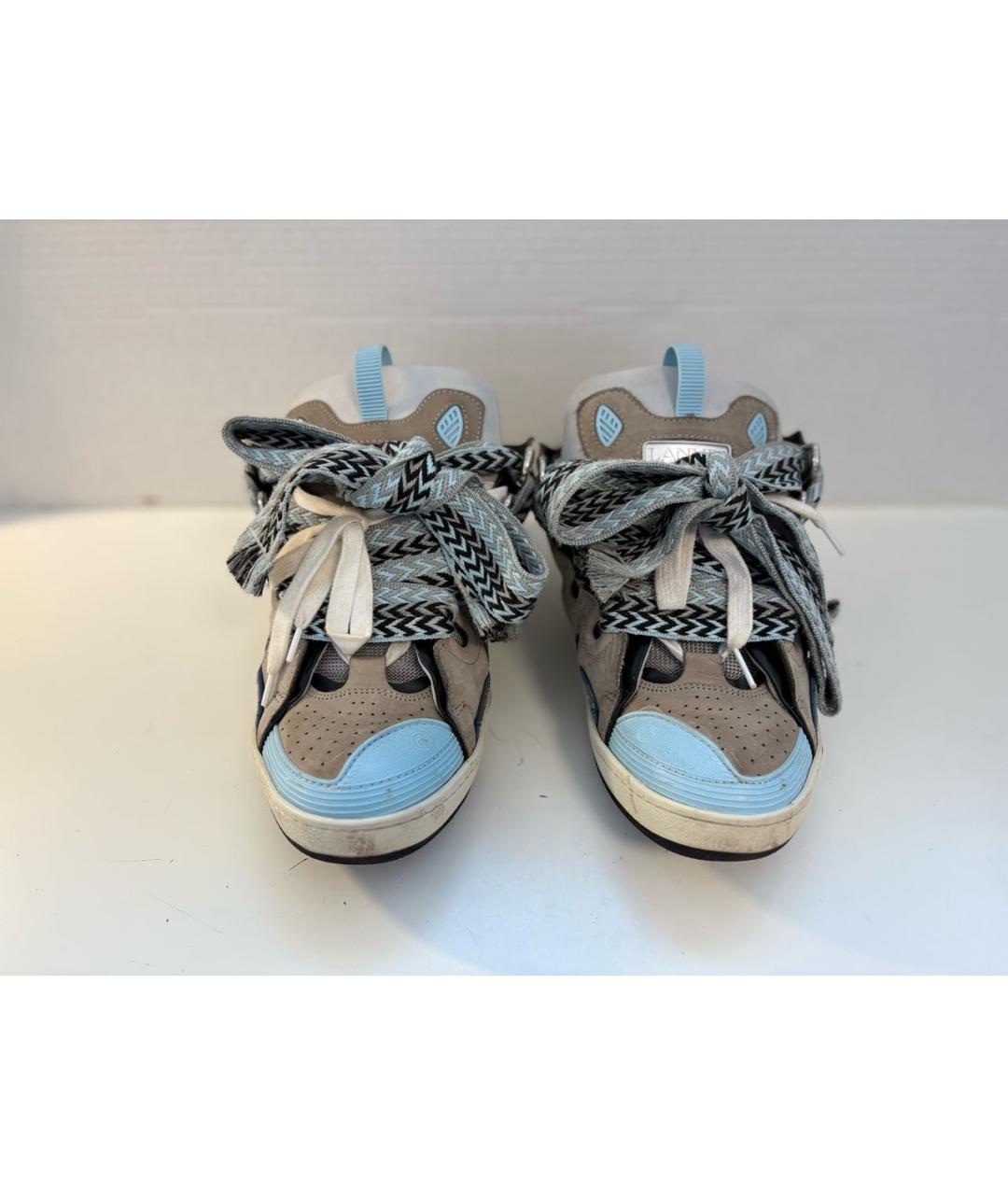 LANVIN Голубые высокие кроссовки / кеды, фото 2