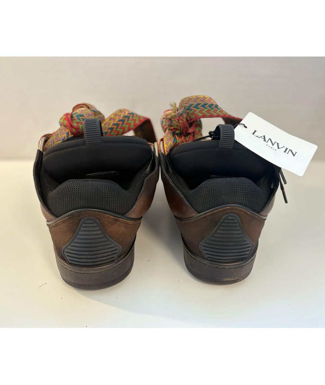 LANVIN Бежевые высокие кроссовки / кеды, фото 4