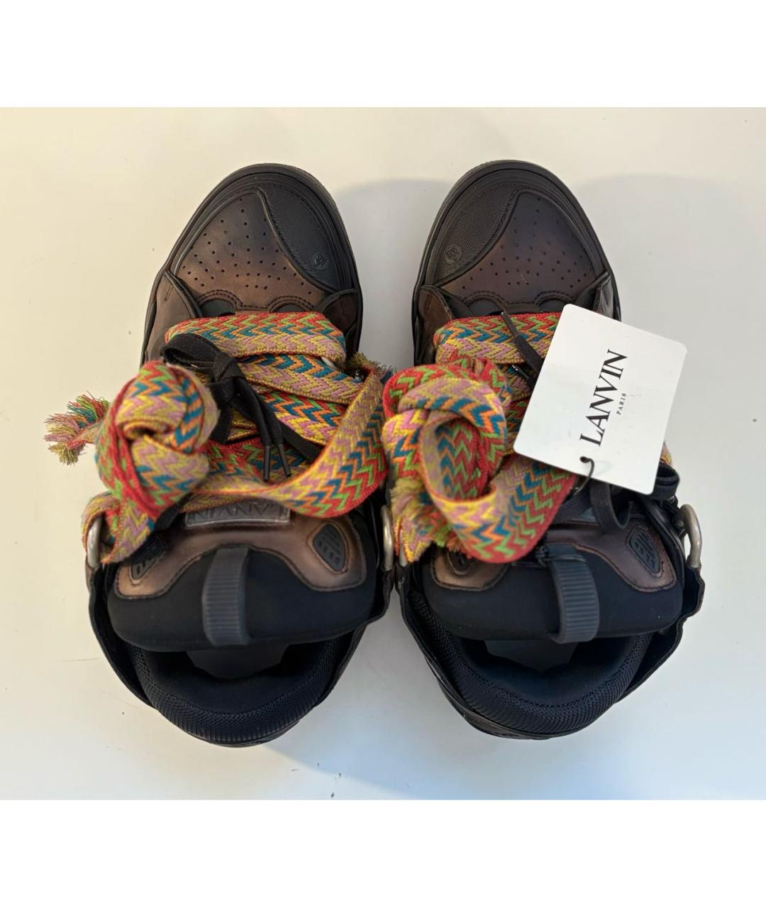 LANVIN Бежевые высокие кроссовки / кеды, фото 3