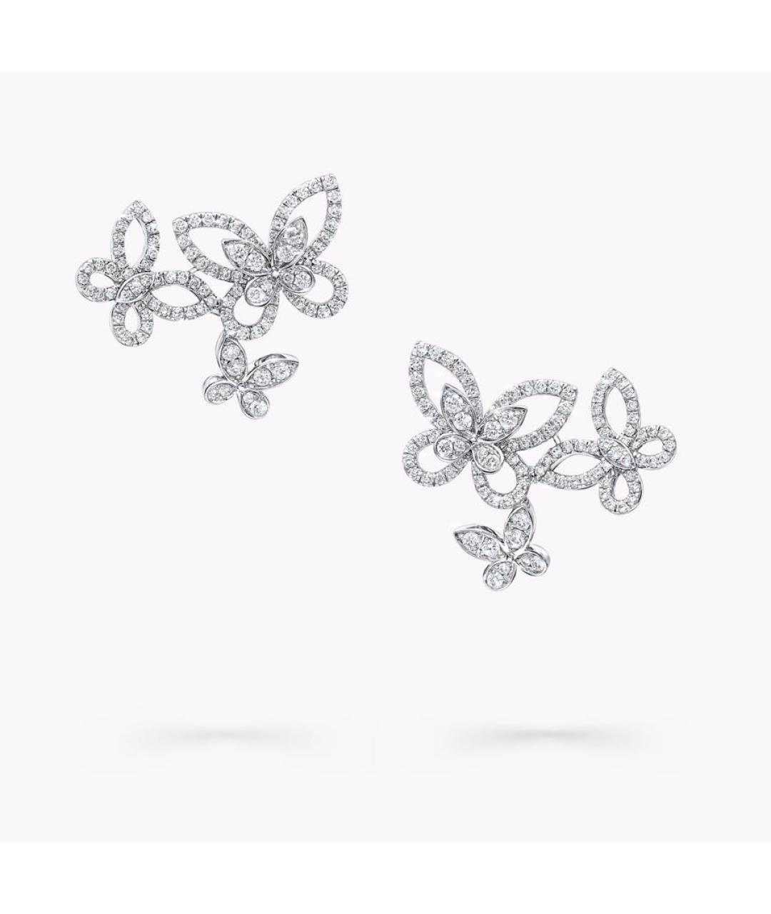 GRAFF Серебряные платиновые серьги, фото 4