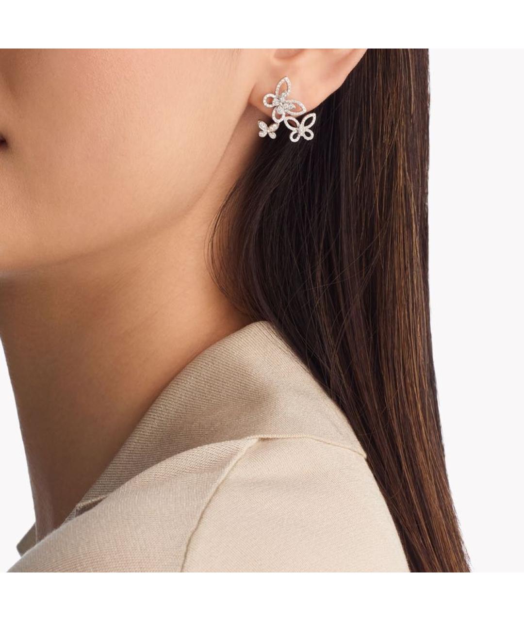 GRAFF Серебряные платиновые серьги, фото 2