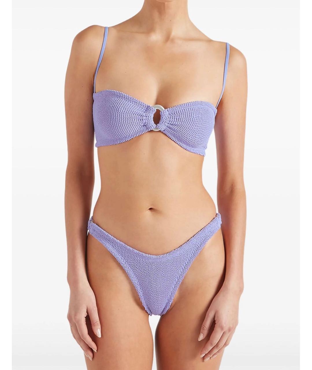 HUNZA G Фиолетовый полиамидовый купальник, фото 2