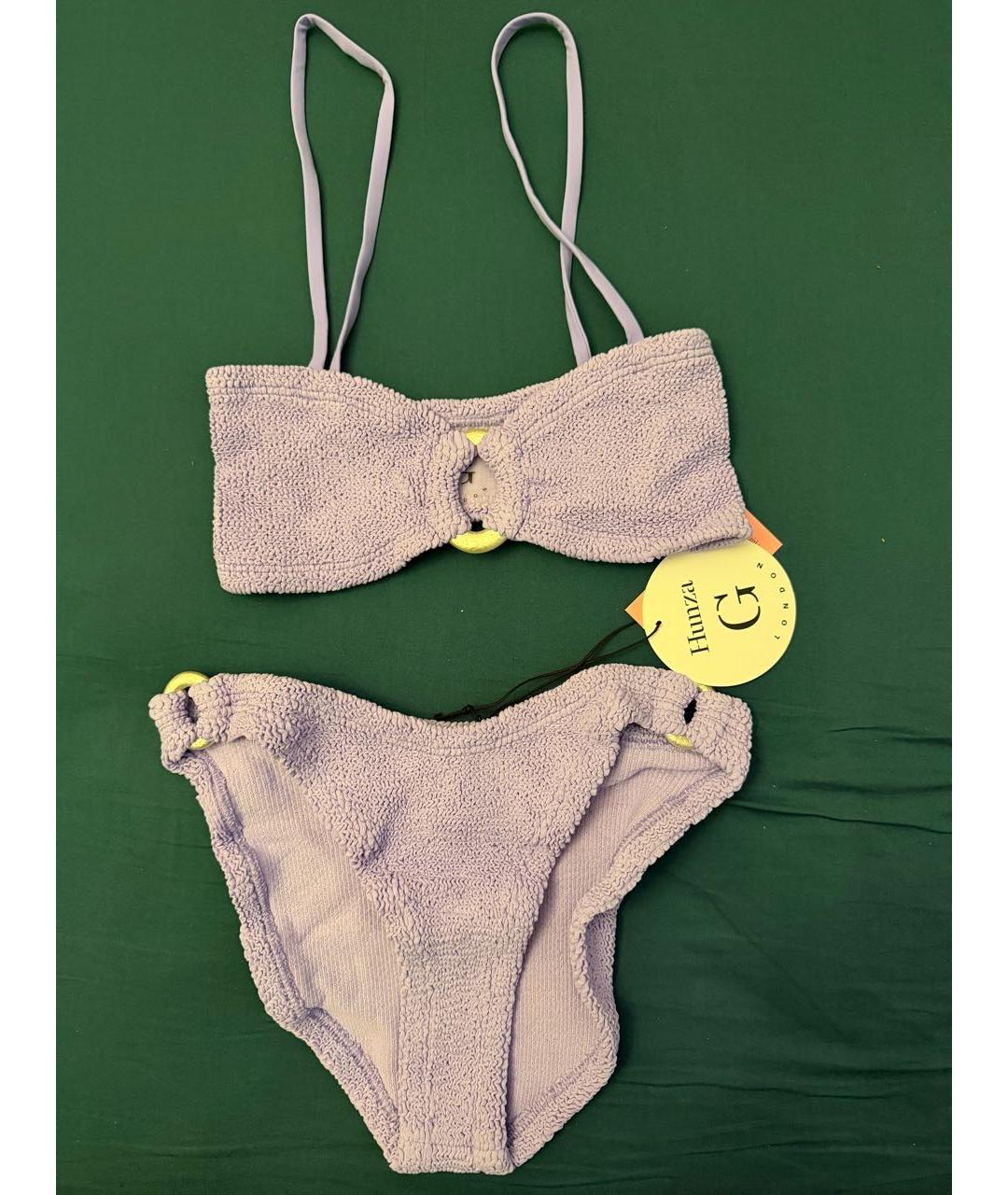 HUNZA G Фиолетовый полиамидовый купальник, фото 5