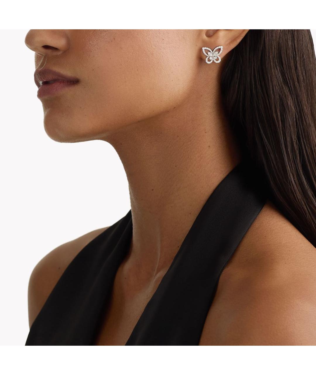 GRAFF Серебряные платиновые серьги, фото 2