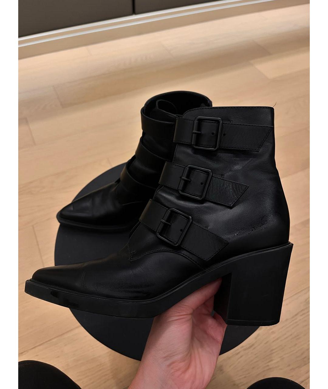 GIANVITO ROSSI Черные кожаные полусапоги, фото 7