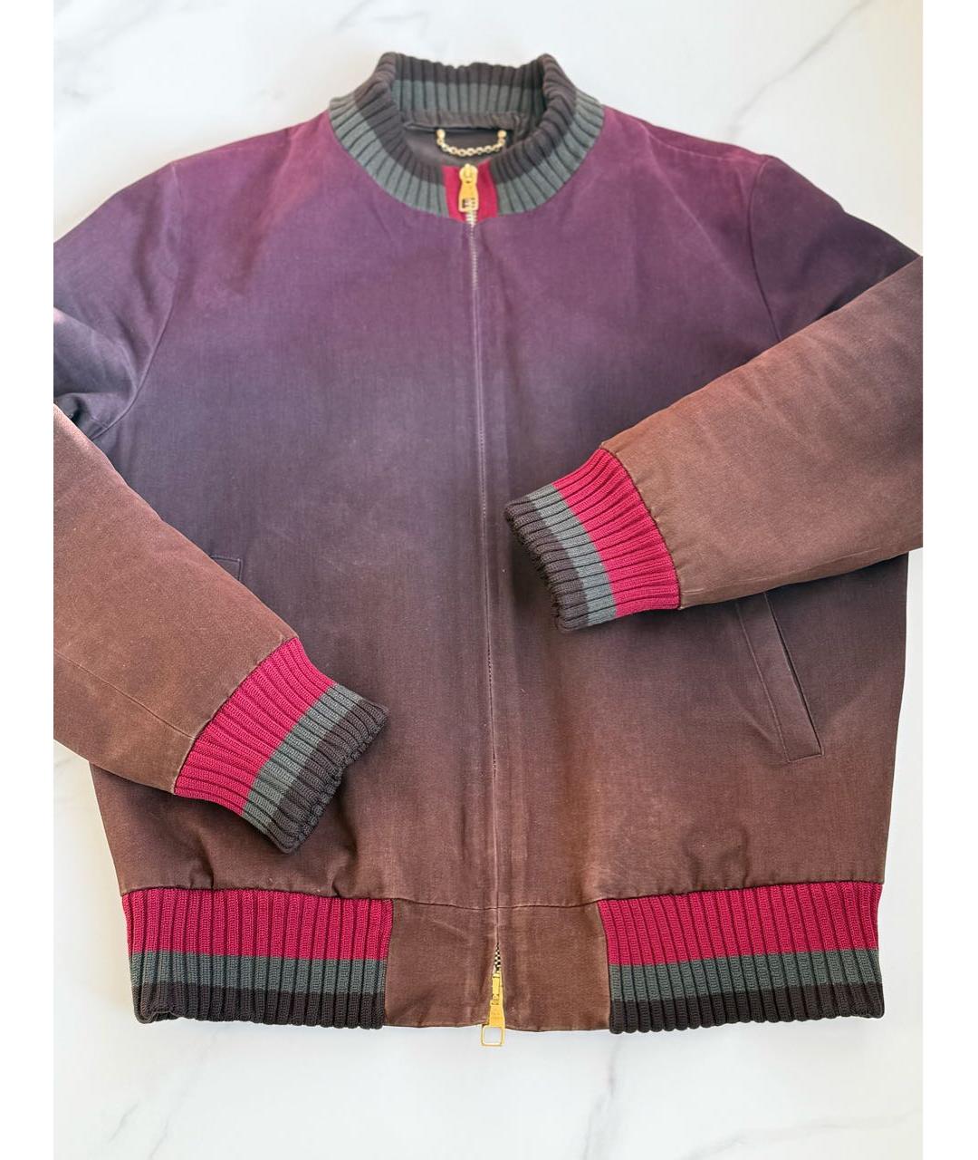 LOUIS VUITTON Бордовая хлопковая куртка, фото 9