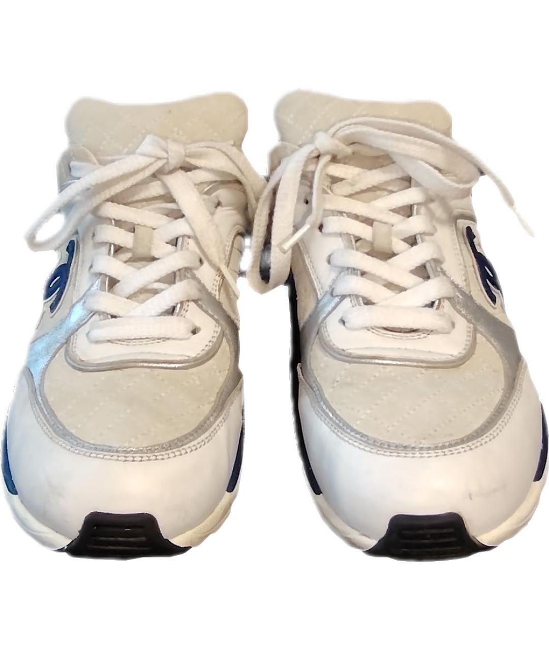 CHANEL Бежевые замшевые кроссовки, фото 2