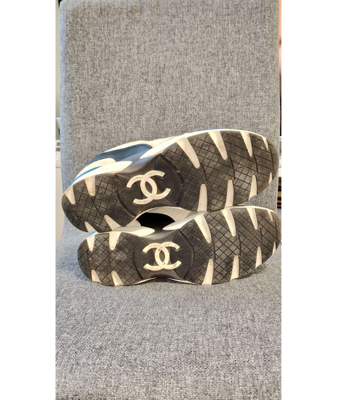 CHANEL Бежевые замшевые кроссовки, фото 5