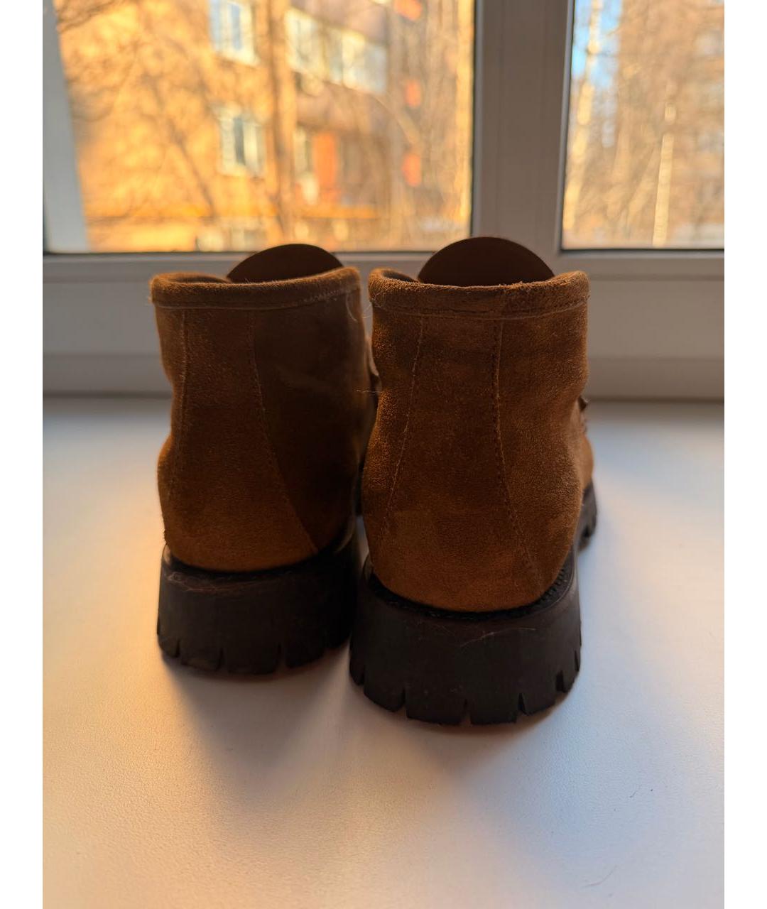 GUCCI Горчичные замшевые ботинки, фото 8