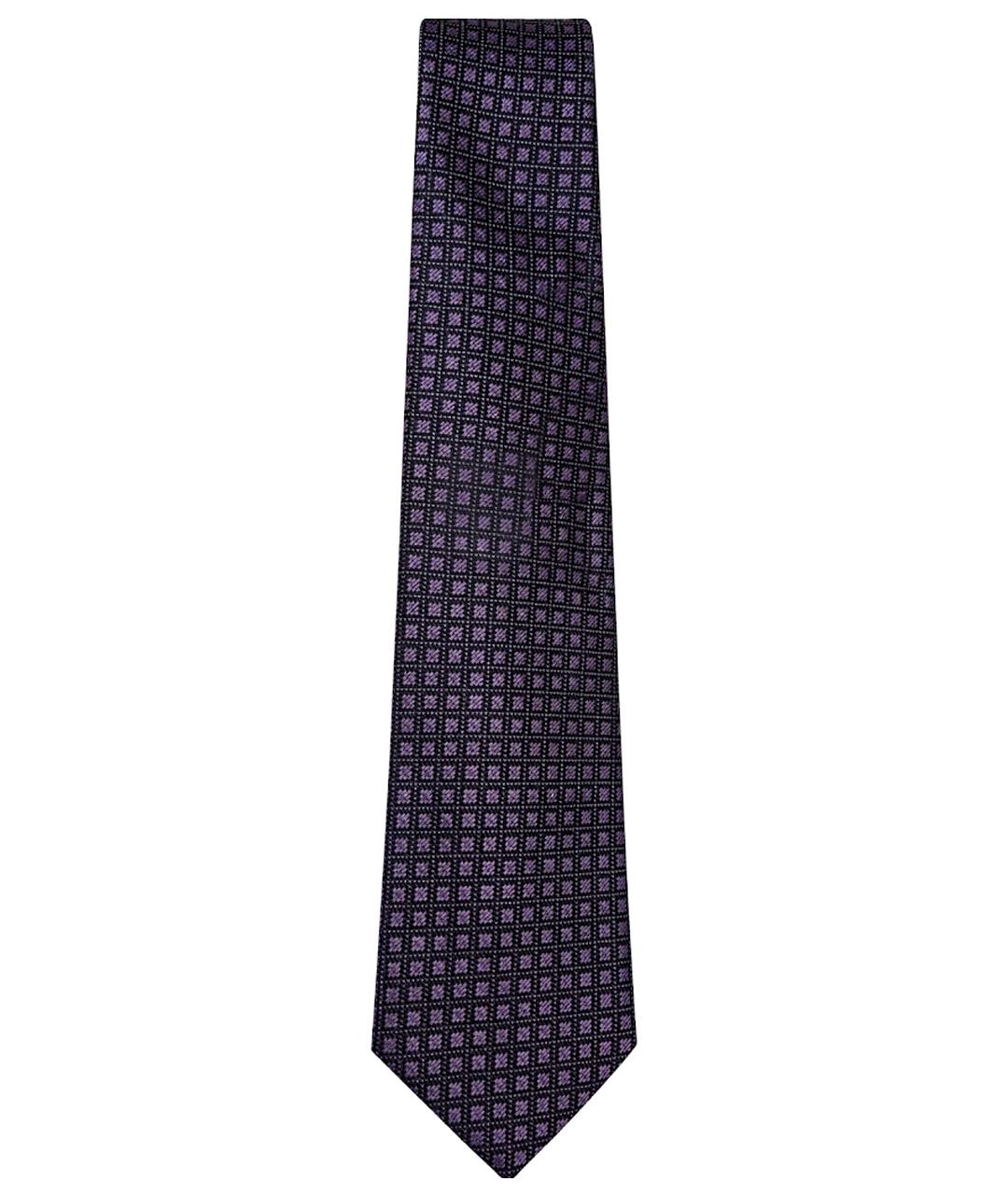 ERMENEGILDO ZEGNA XXX Фиолетовый шелковый галстук, фото 1